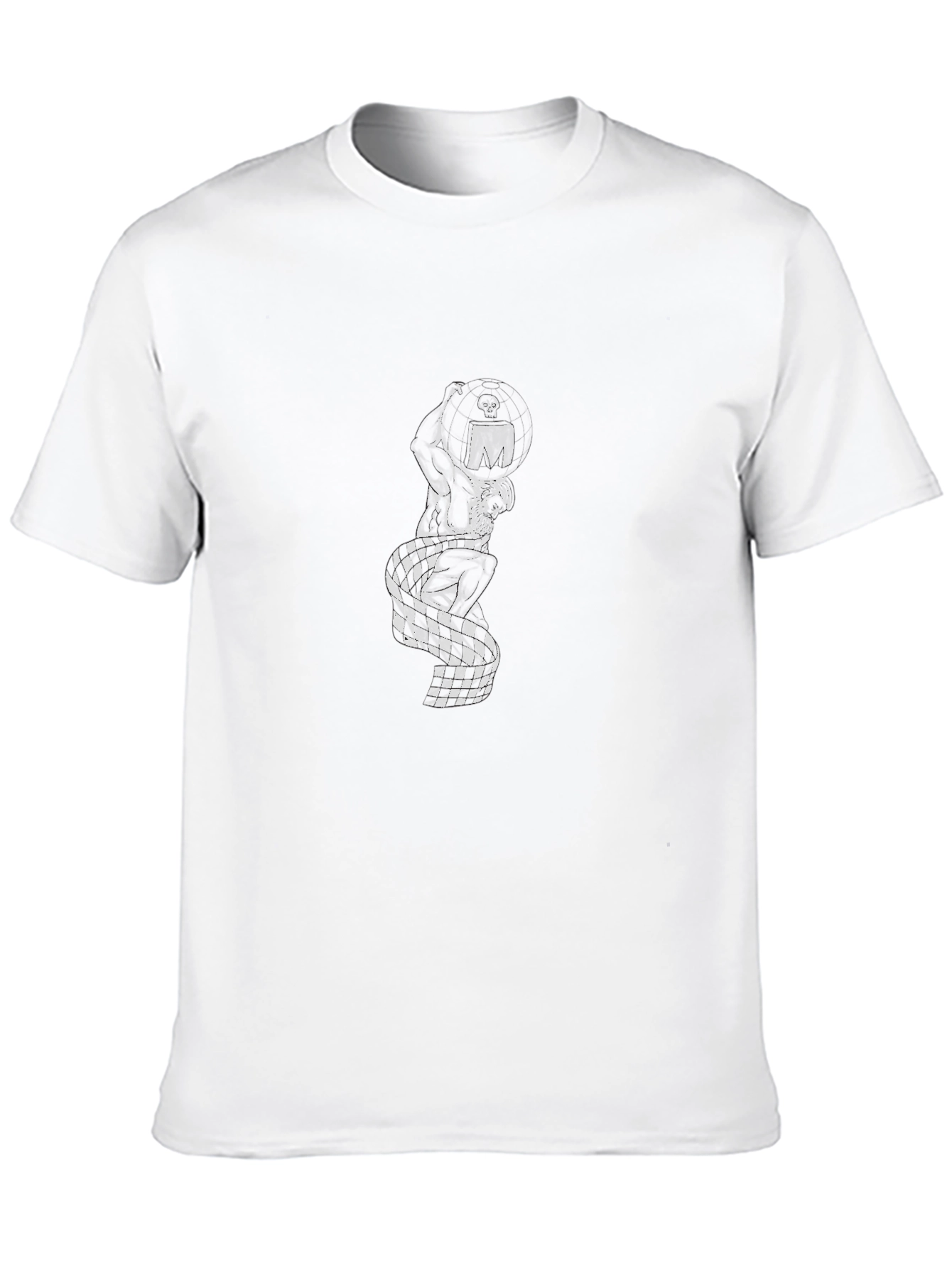 Black Graphic Tee - Atlas Checkered Flag Design