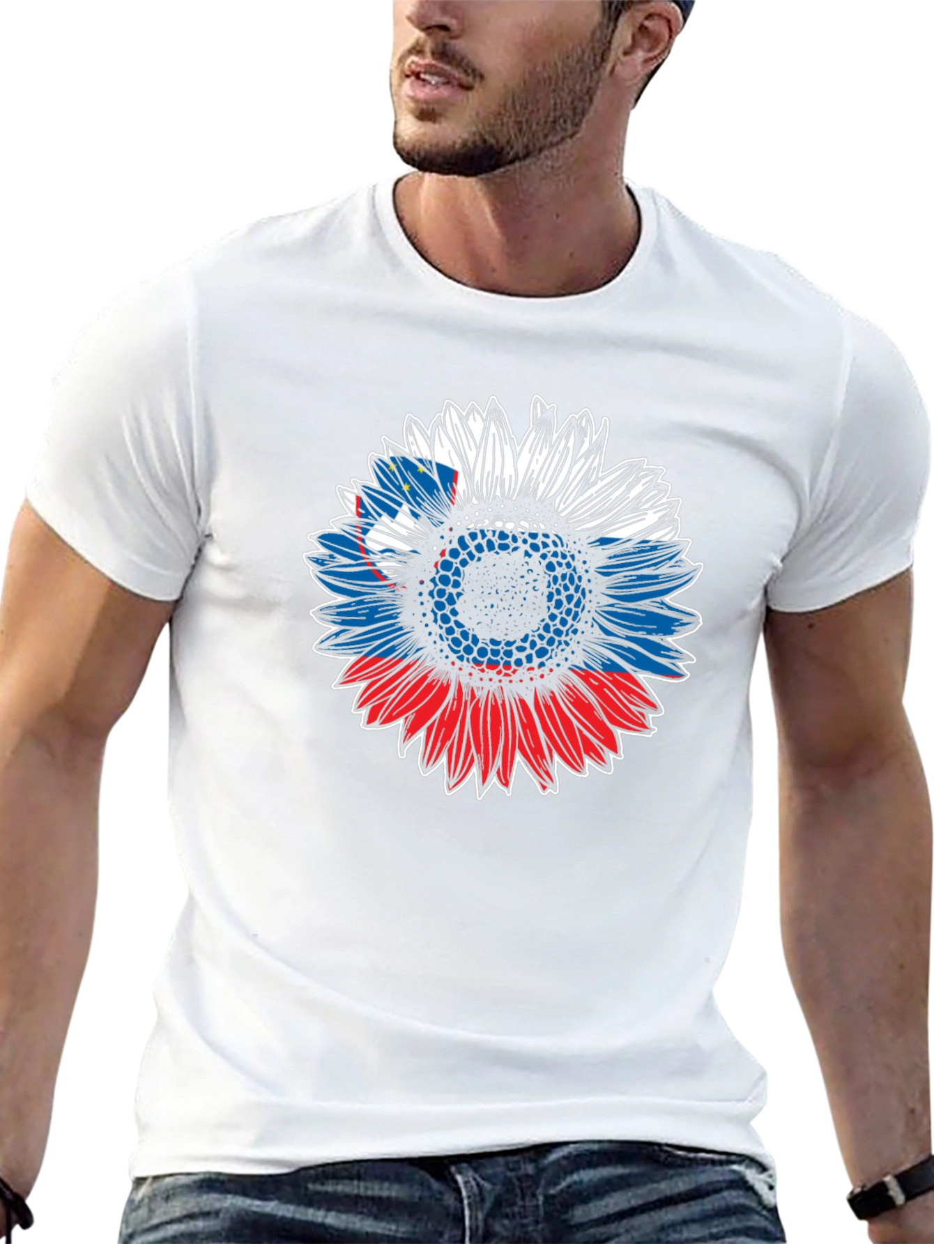 Slovenia Flag Sunflower Graphic Tee