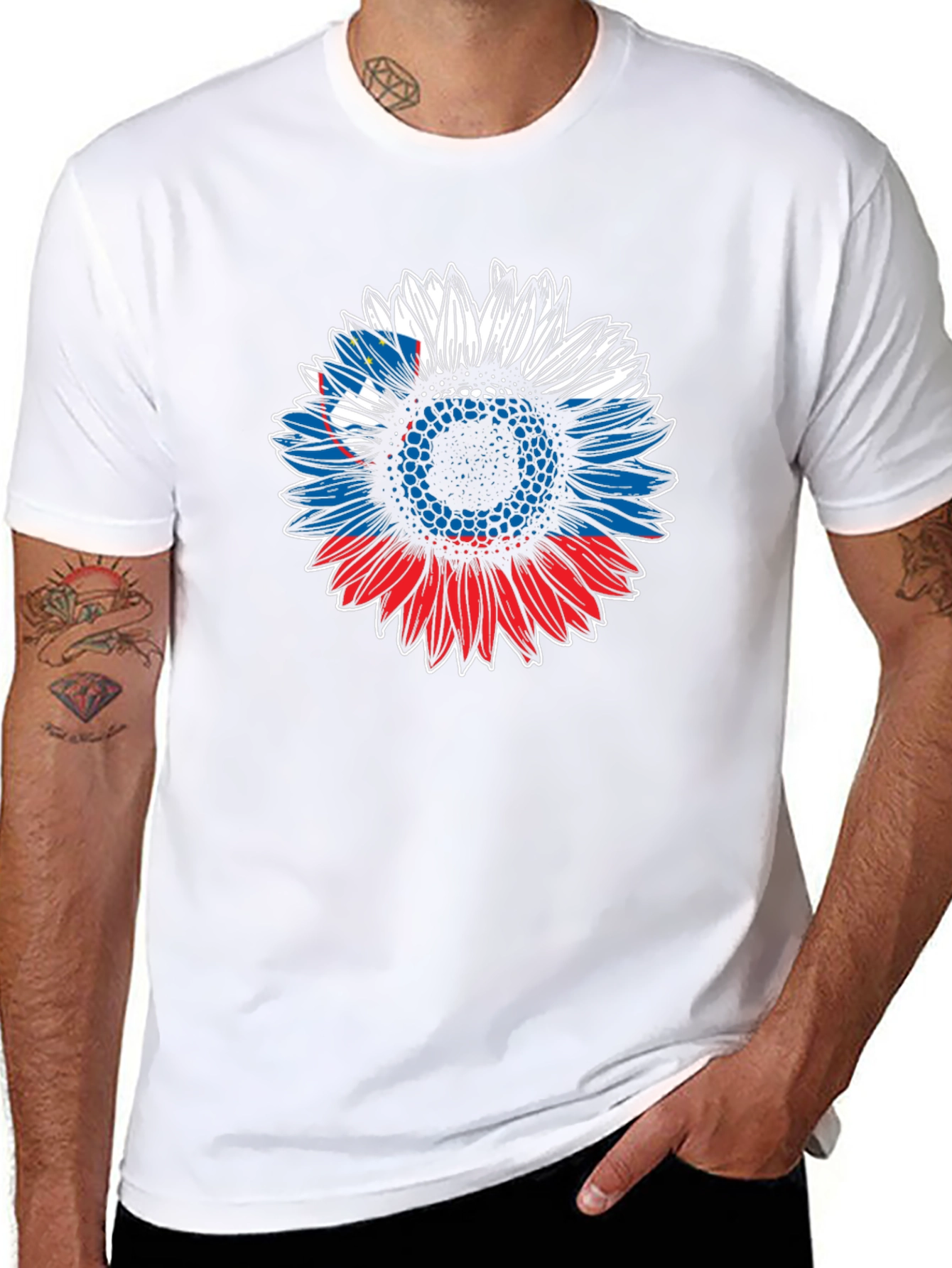 Slovenia Flag Sunflower Graphic Tee
