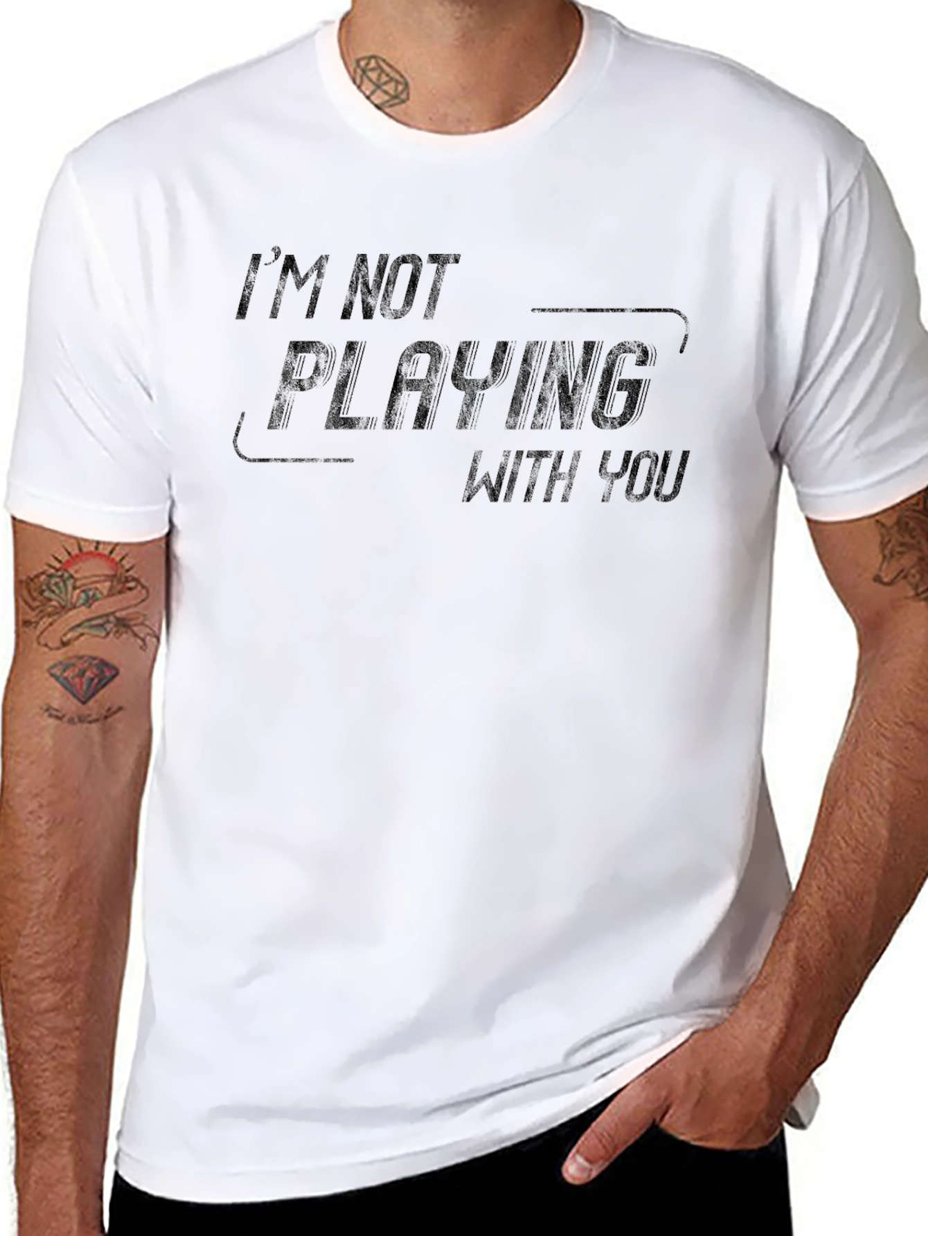 Im Not Playing With You Black Tee