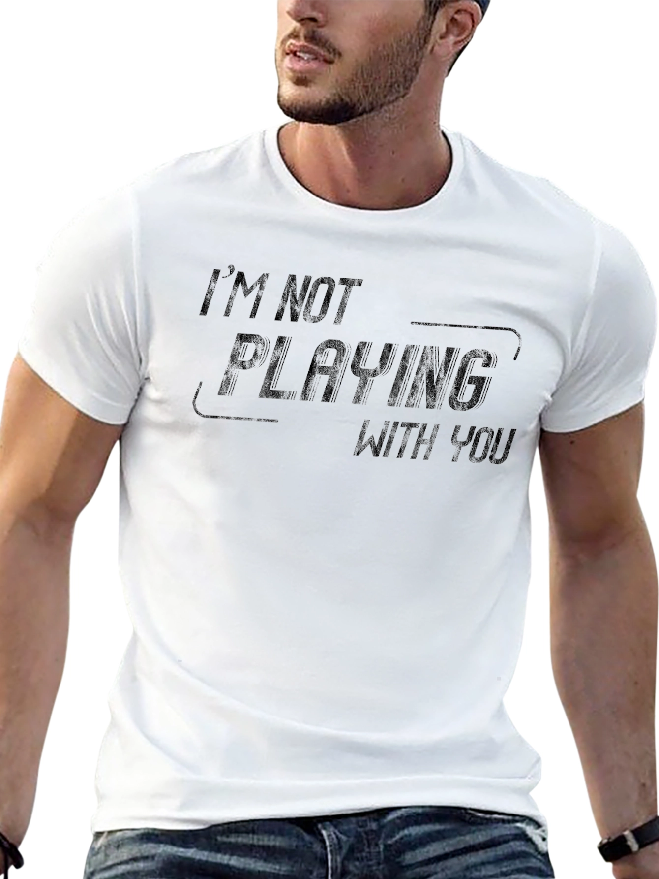 Im Not Playing With You Black Tee