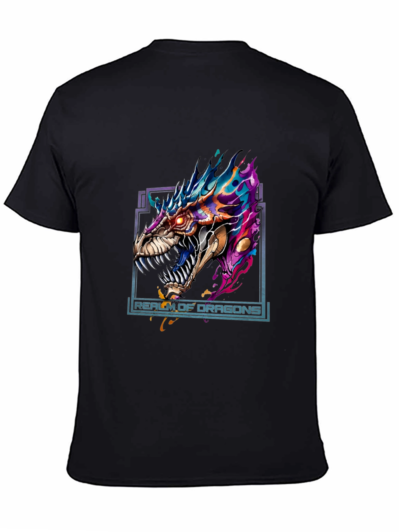 Realm of Dragons Graphic Tee - Bold Dragon Design