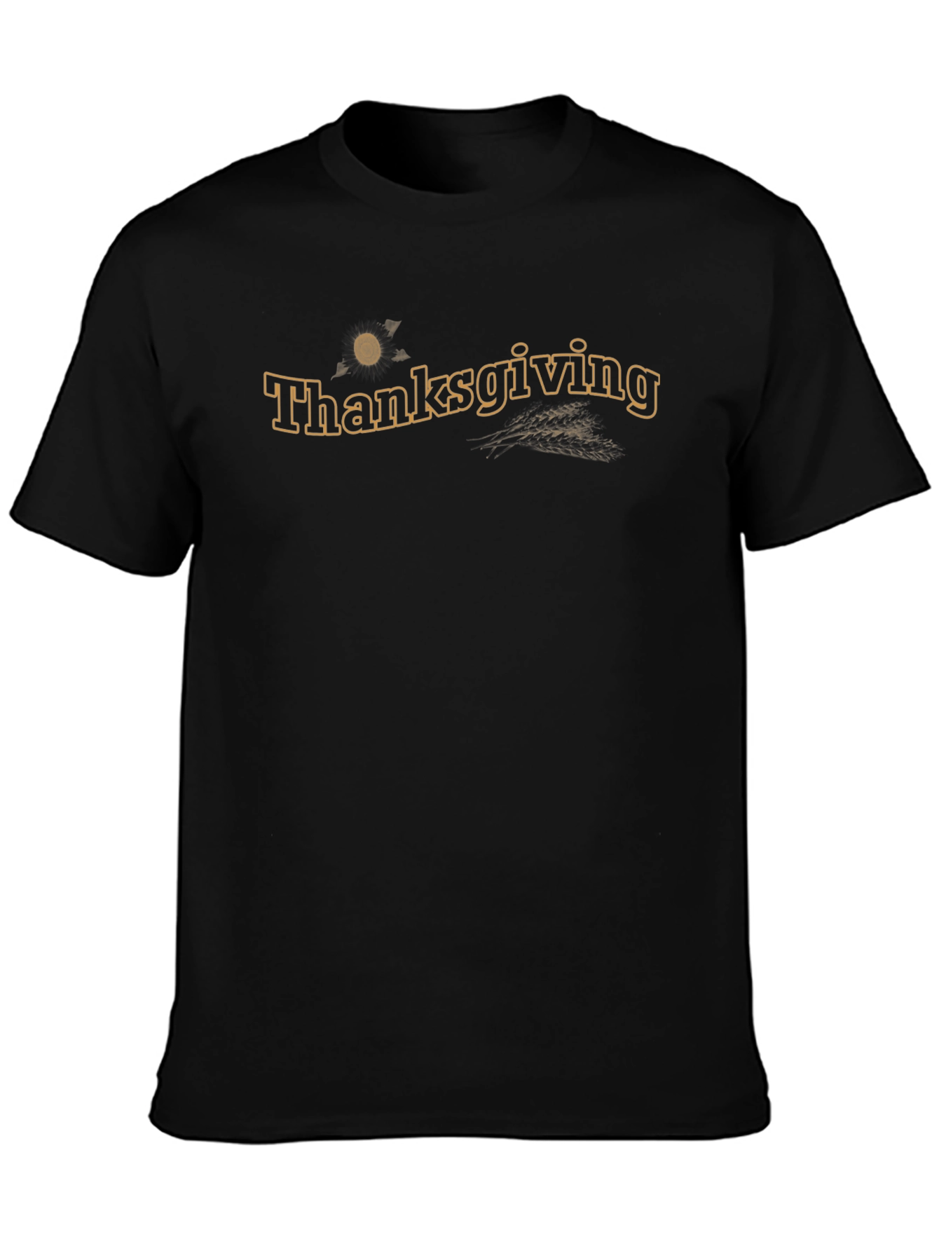 Thanksgiving Graphic T-Shirt - Black