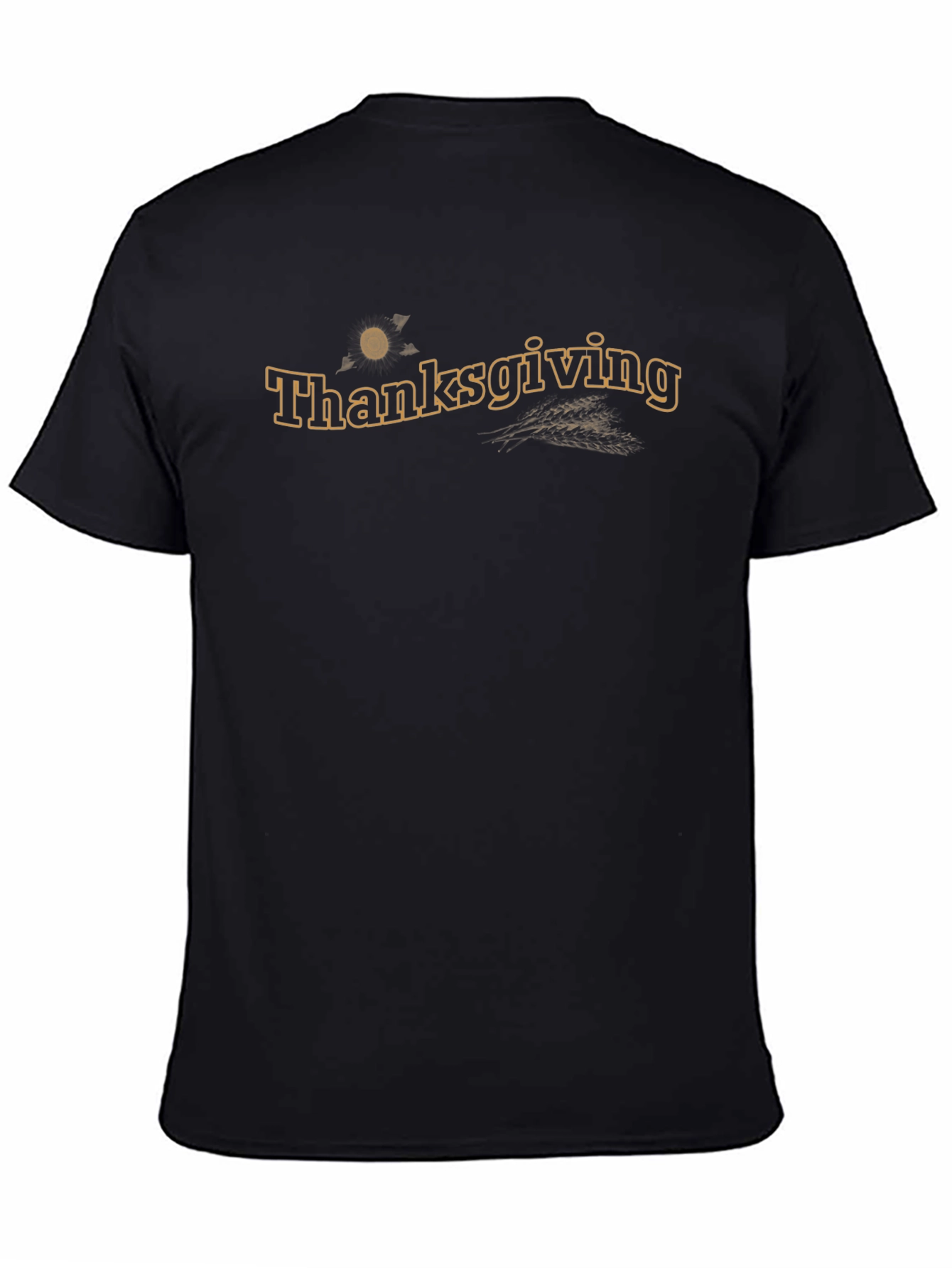 Thanksgiving Graphic T-Shirt - Black