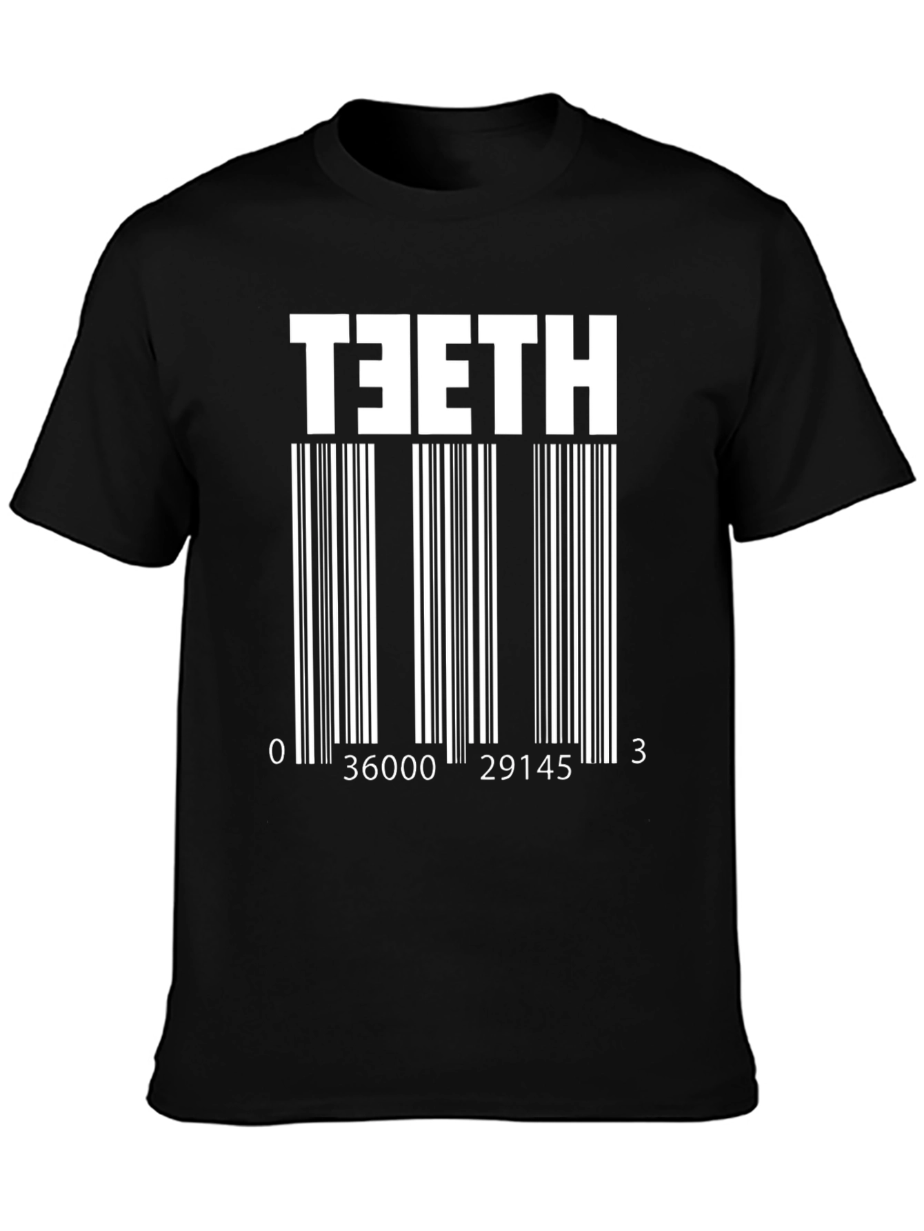 TEETH Barcode Graphic T-Shirt - Bold Statement Tee