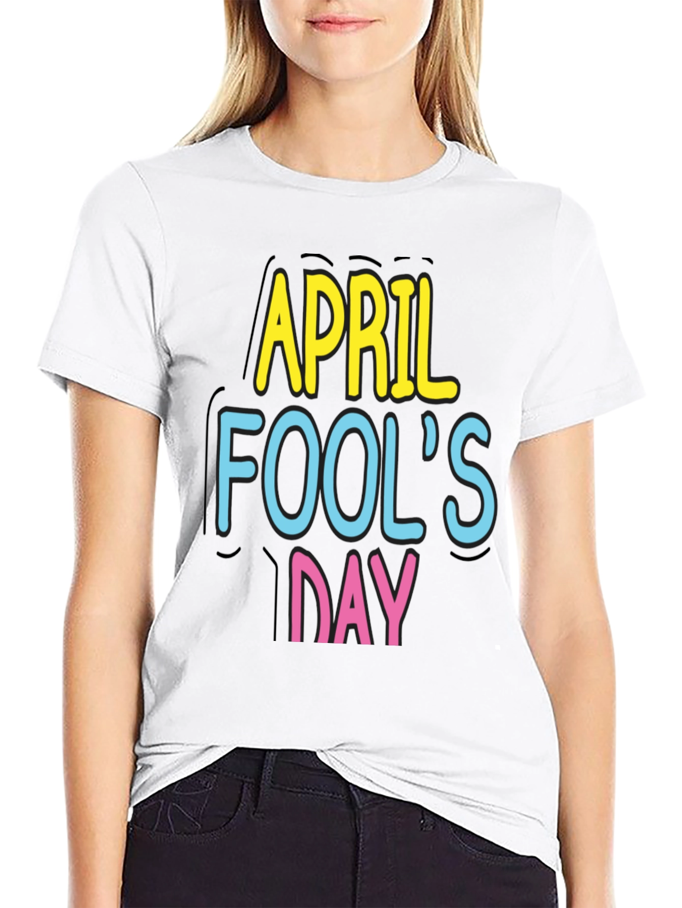 April Fools Day Black Tee Shirt