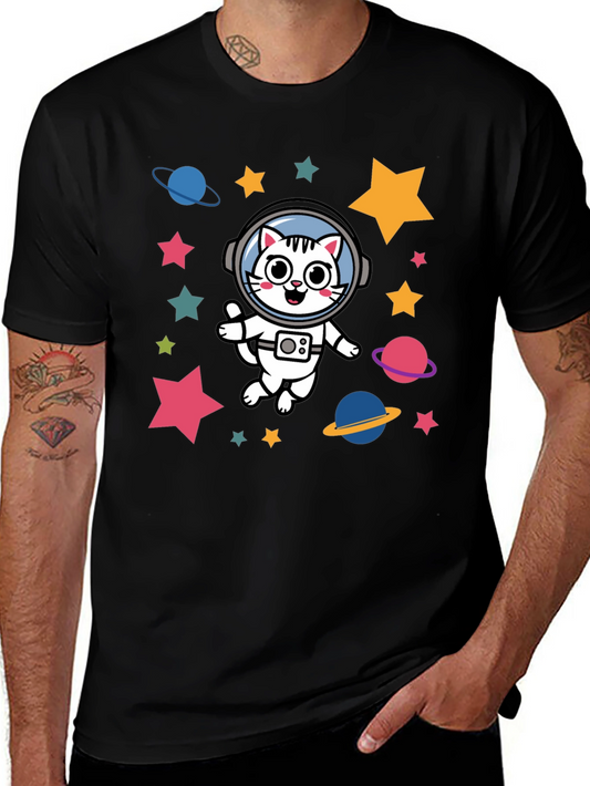 Astronaut Cat T-Shirt - Space Kitty Tee
