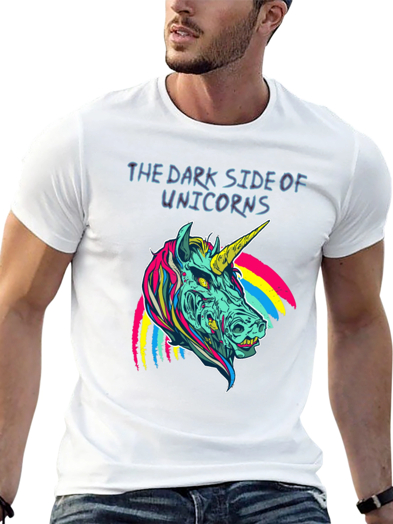 Dark Side Unicorn Graphic T-Shirt