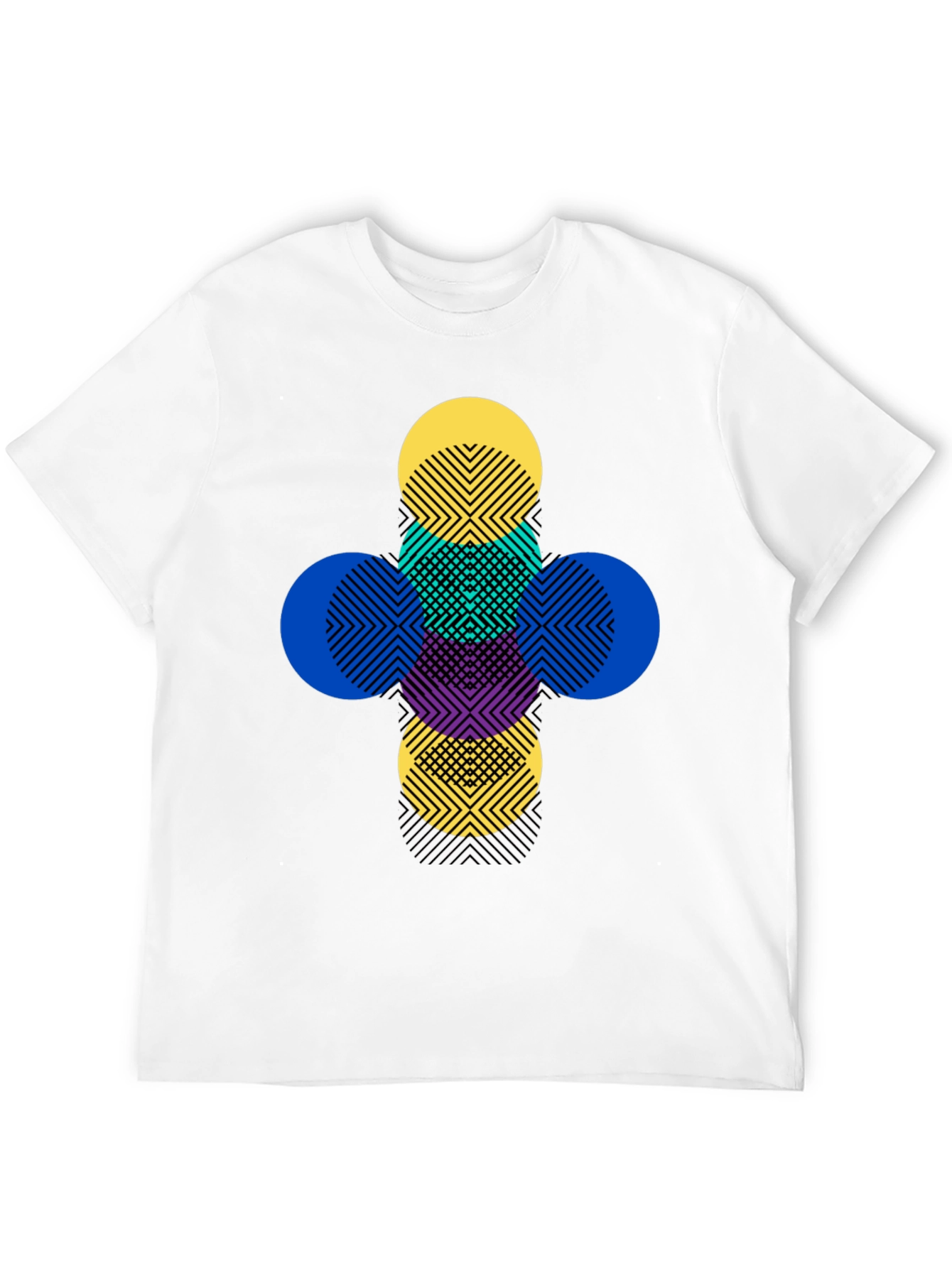 Geometric Circles Graphic Tee - Modern Pattern T-Shirt