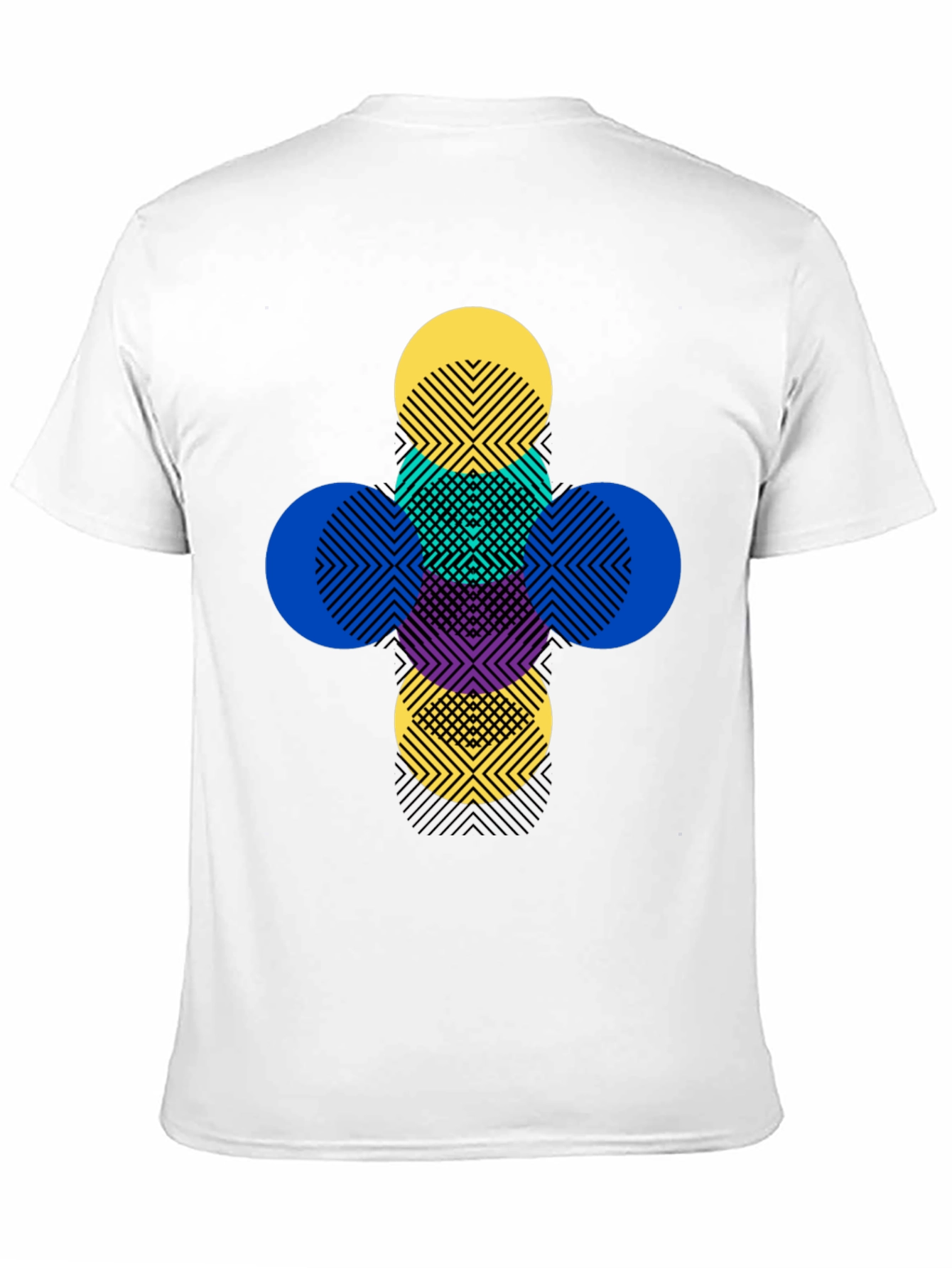 Geometric Circles Graphic Tee - Modern Pattern T-Shirt