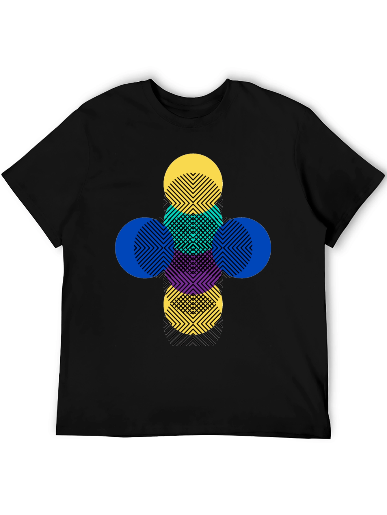 Geometric Circles Graphic Tee - Modern Pattern T-Shirt