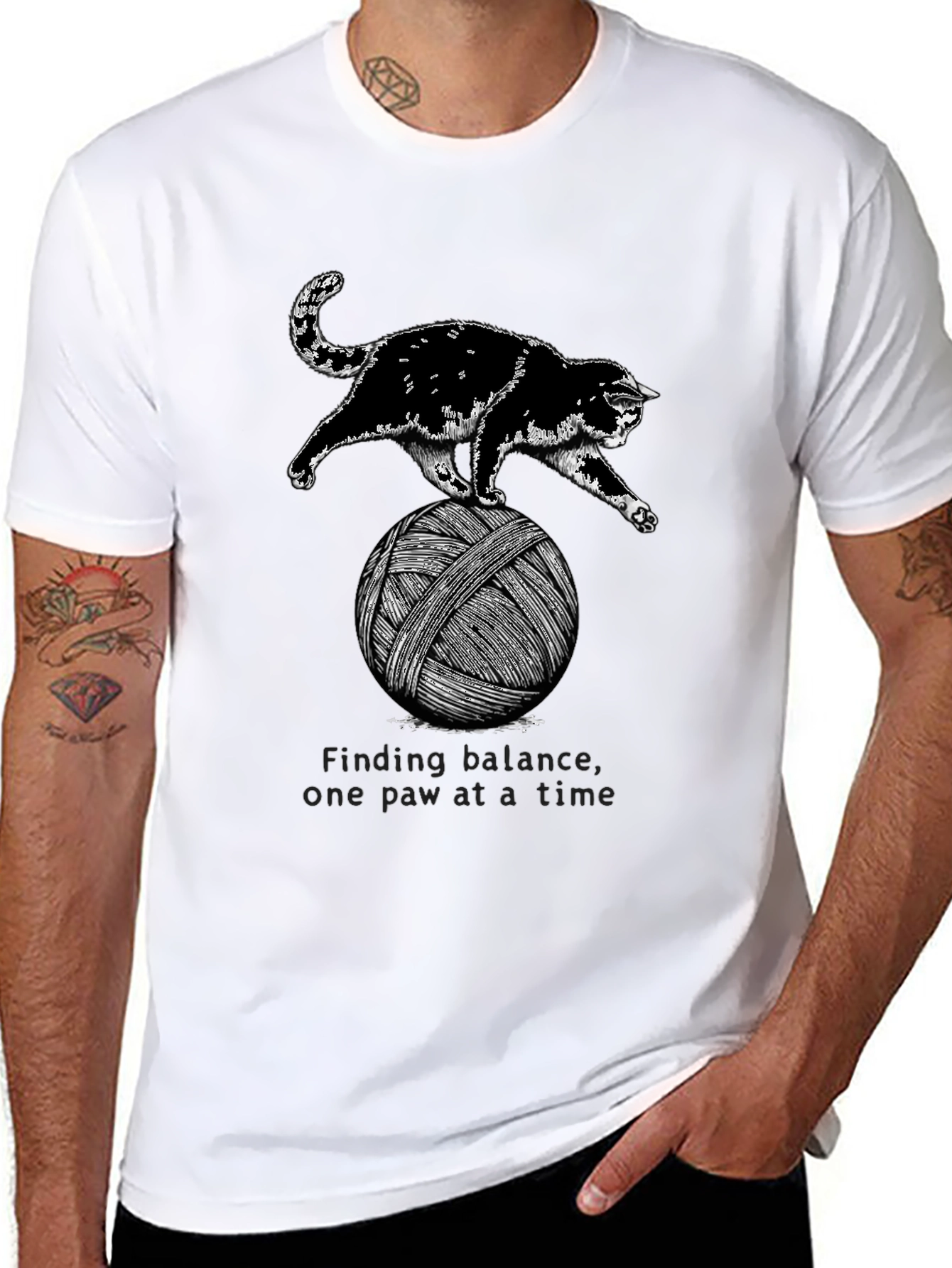 Cat Balancing Act T-Shirt