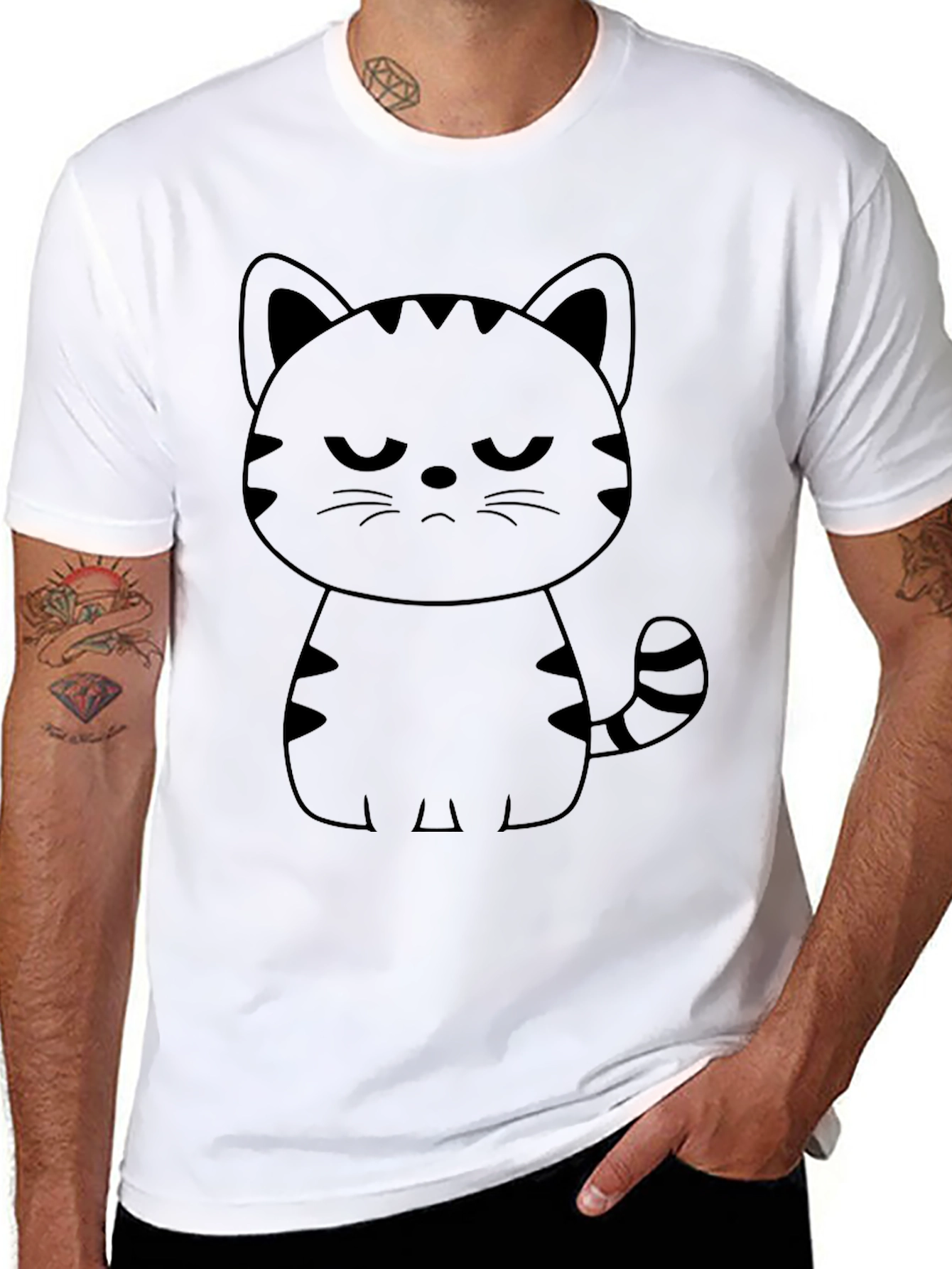 Grumpy Cat Graphic Tee - Unisex Black T-Shirt