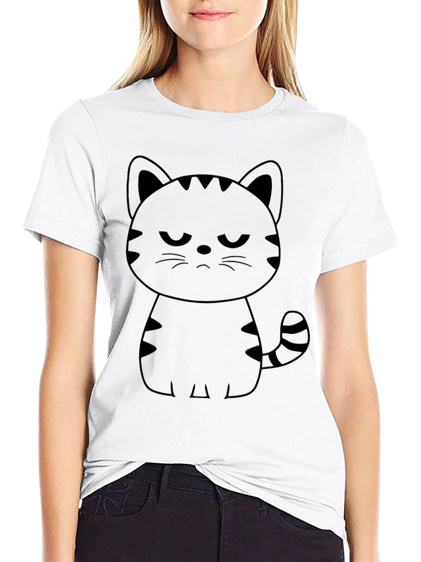 Grumpy Cat Graphic Tee - Unisex Black T-Shirt