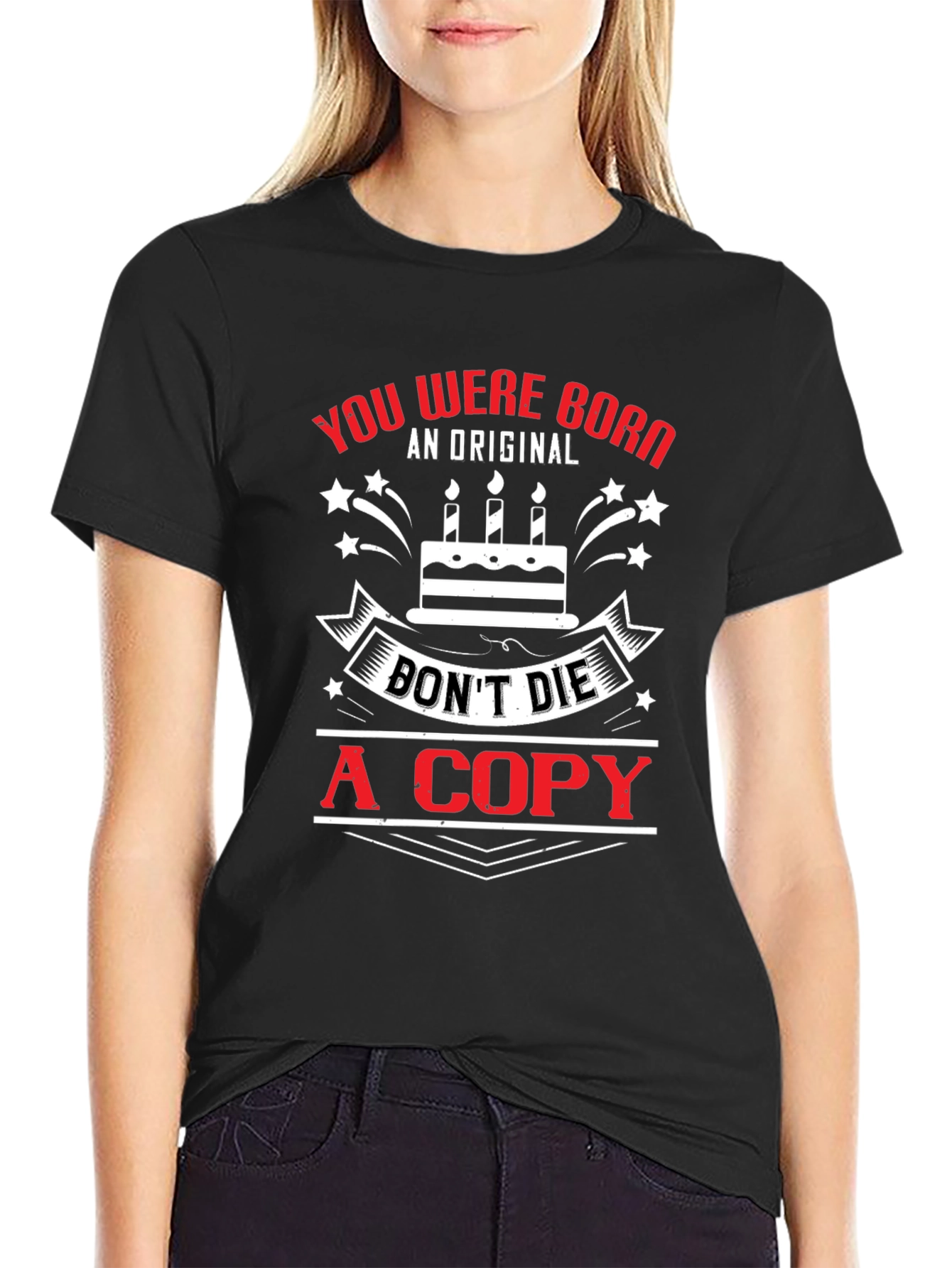 Be Original Black Graphic T-Shirt