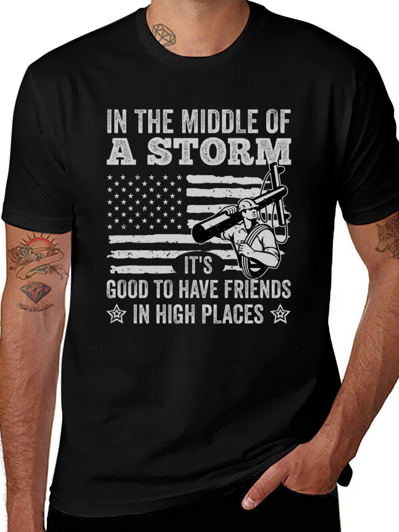 Lineman Storm Graphic Tee - High Places Friends