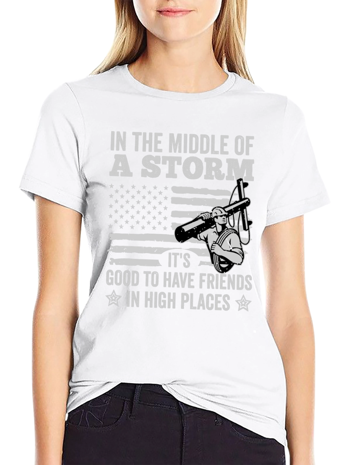Lineman Storm Graphic Tee - High Places Friends