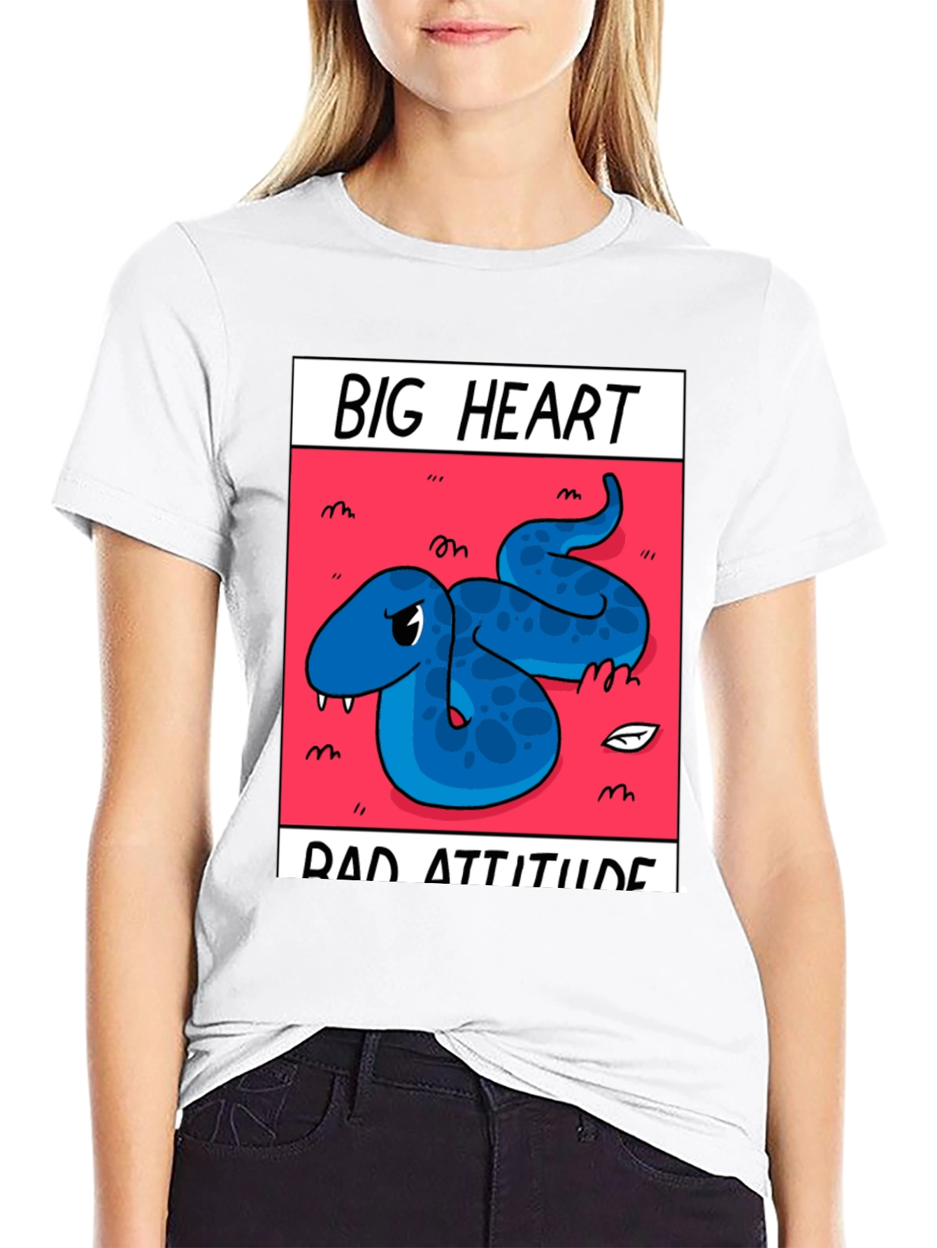 Big Heart Bad Attitude Graphic Tee - Black