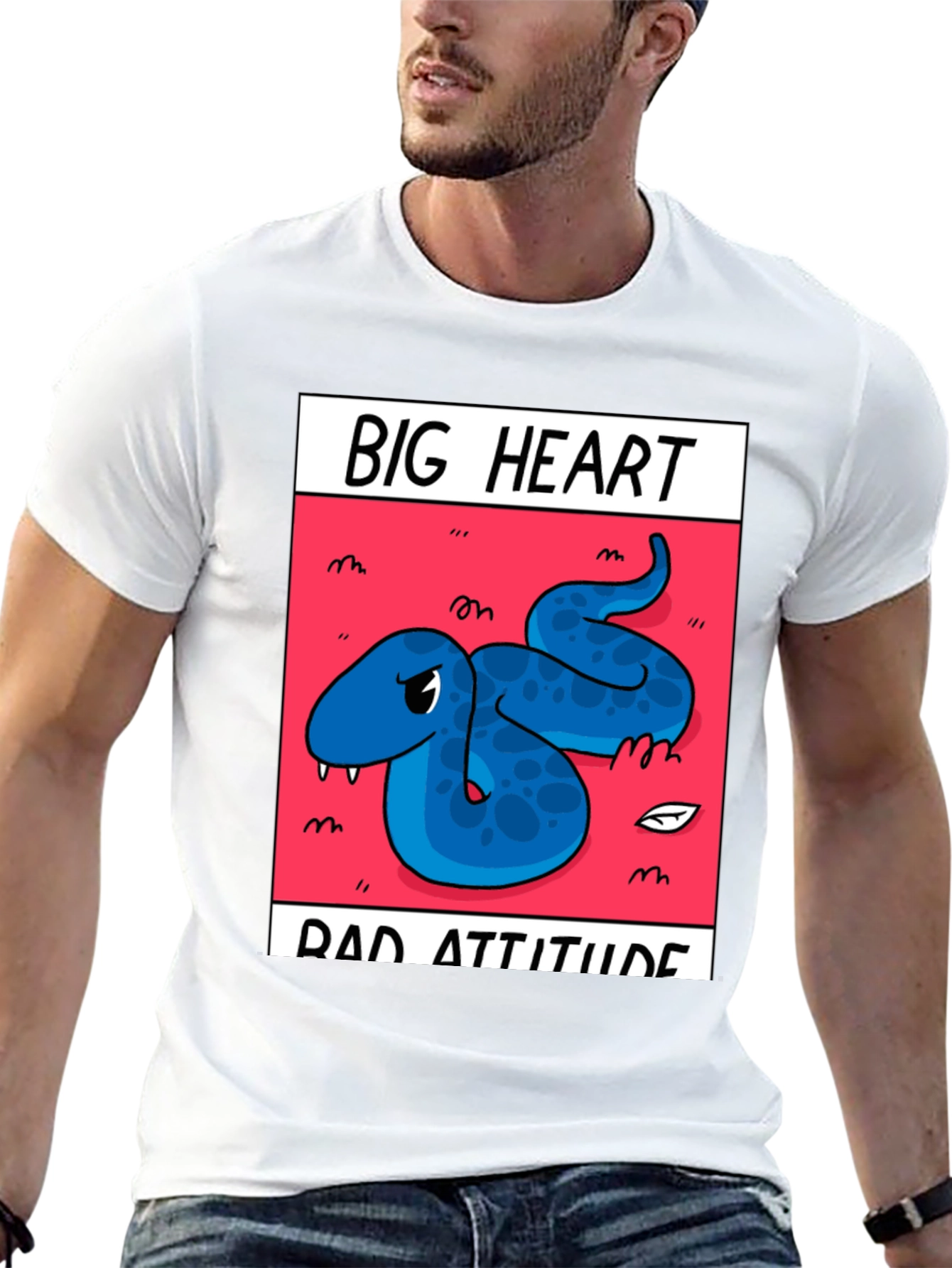 Big Heart Bad Attitude Graphic Tee - Black