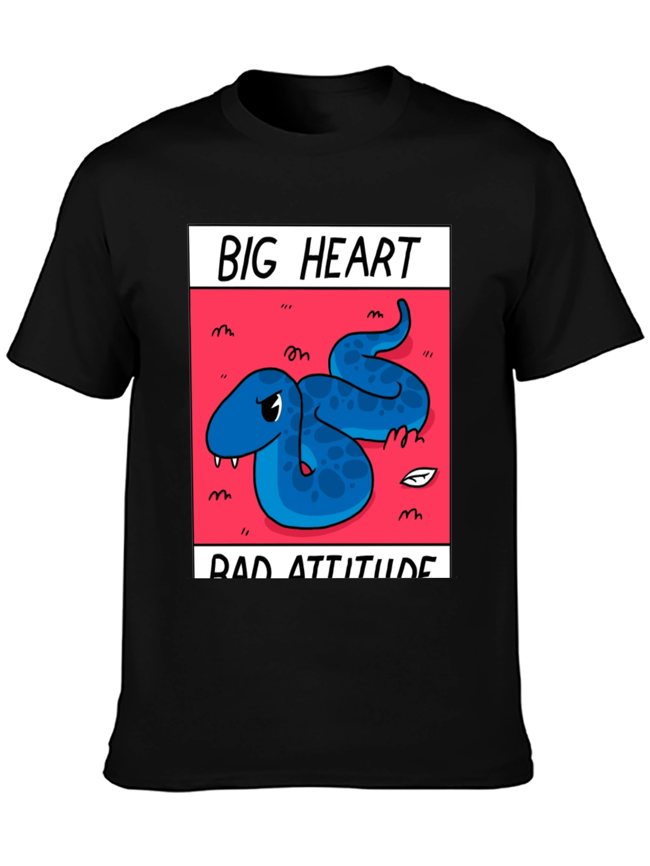 Big Heart Bad Attitude Graphic Tee - Black