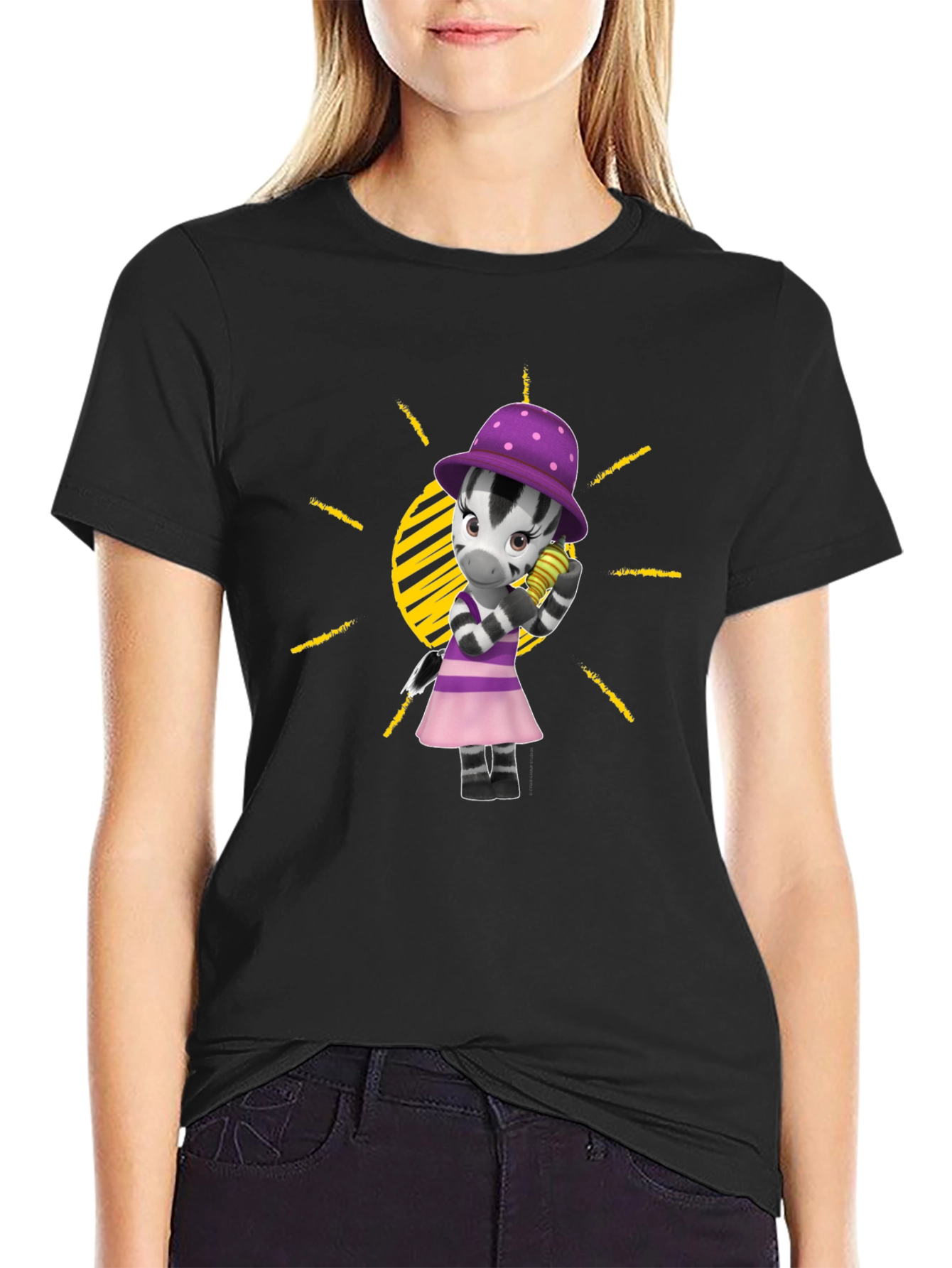 Zebra Cartoon T-Shirt - Fun Fashion Tee