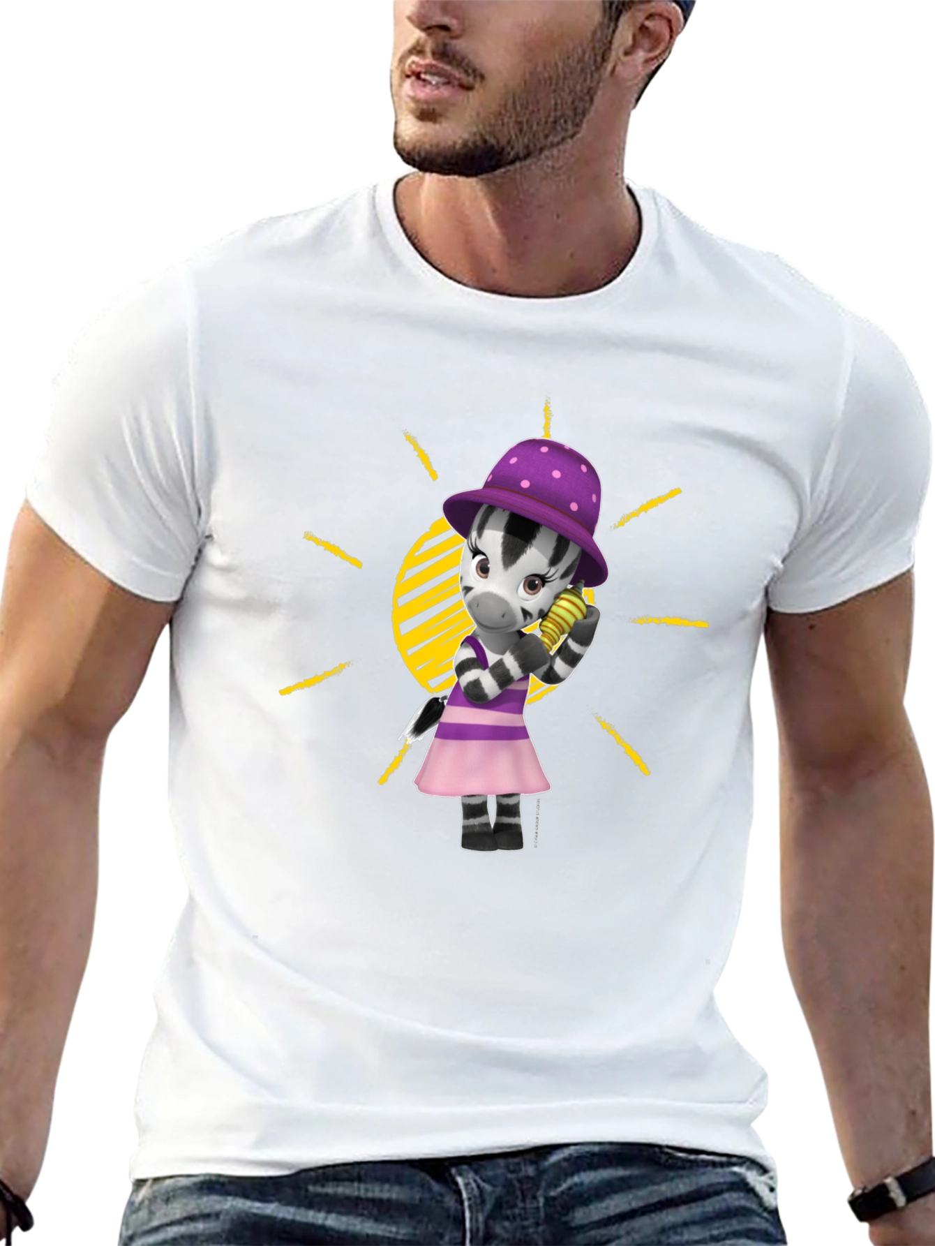 Zebra Cartoon T-Shirt - Fun Fashion Tee