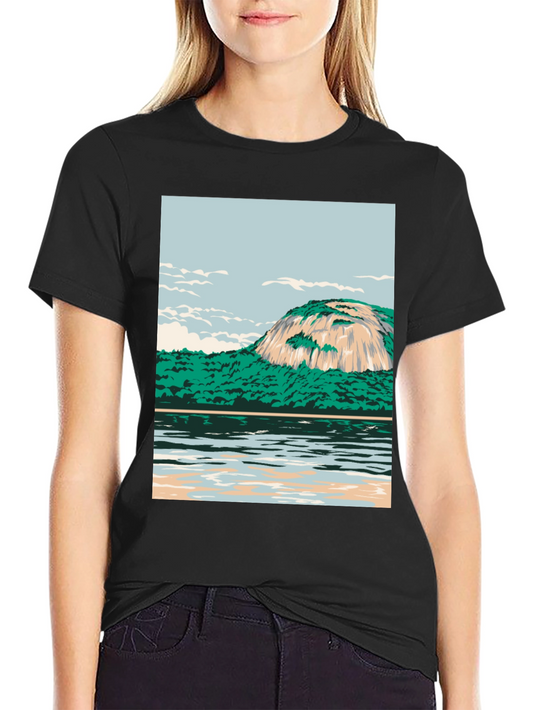 Mountain Lake Graphic Tee - Cool Nature Design
