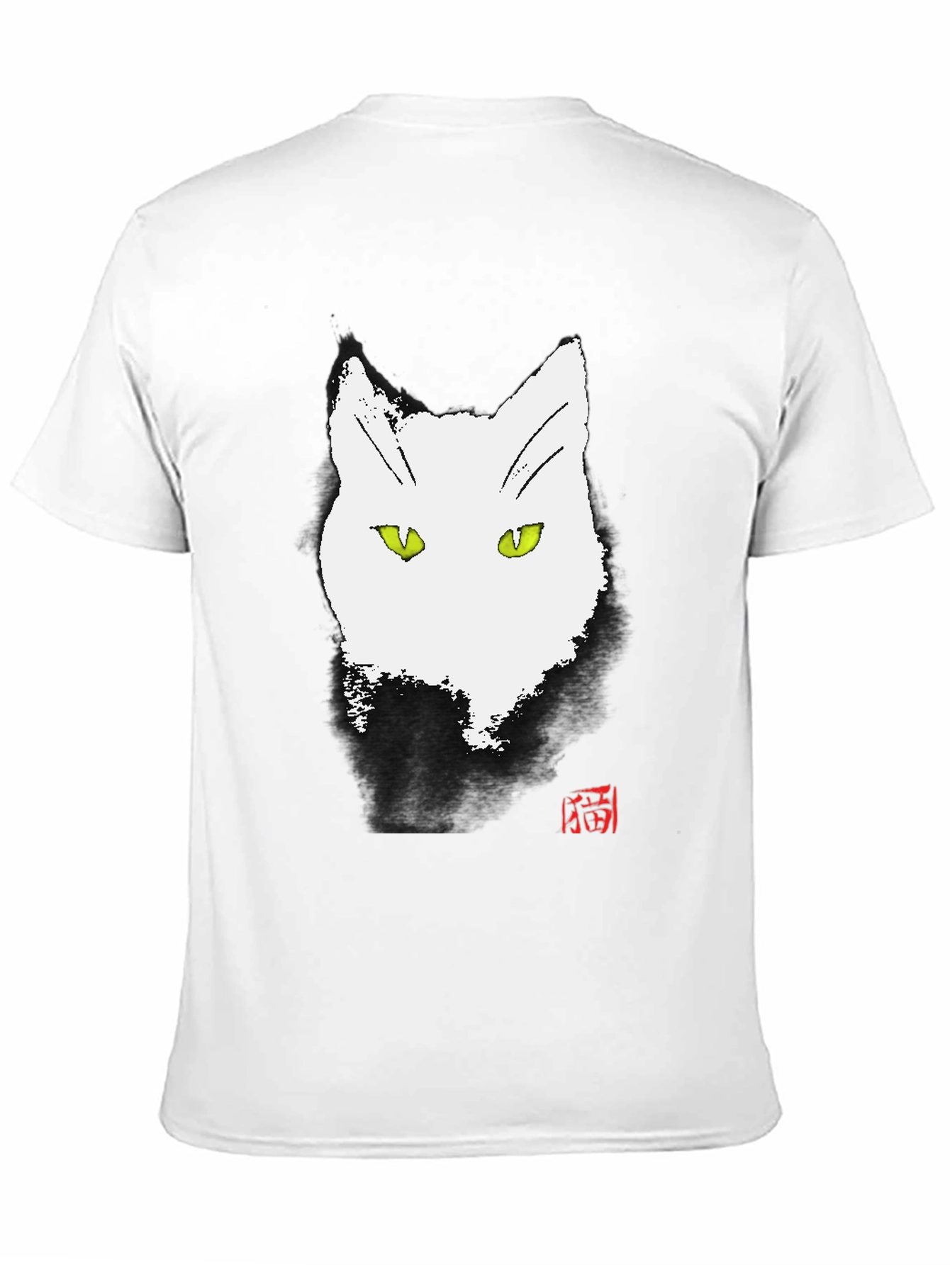 Ink Cat Graphic Tee - Unique Artistic Design