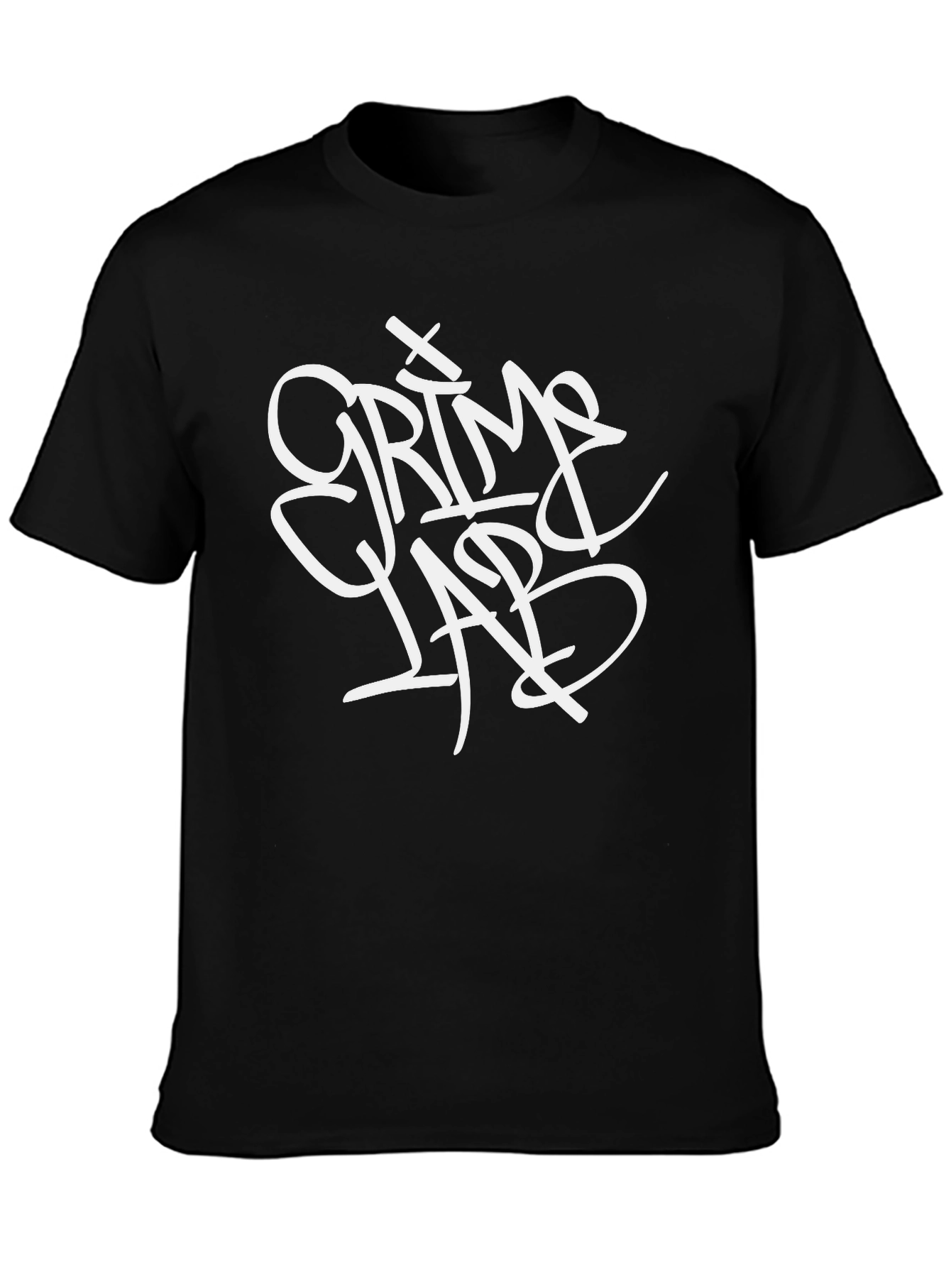Grim Lab Black T-Shirt - Graffiti Style Design