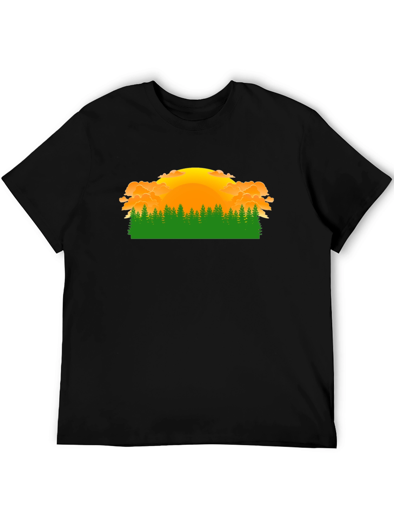 Sunset Forest Graphic Tee - Nature Lover Shirt