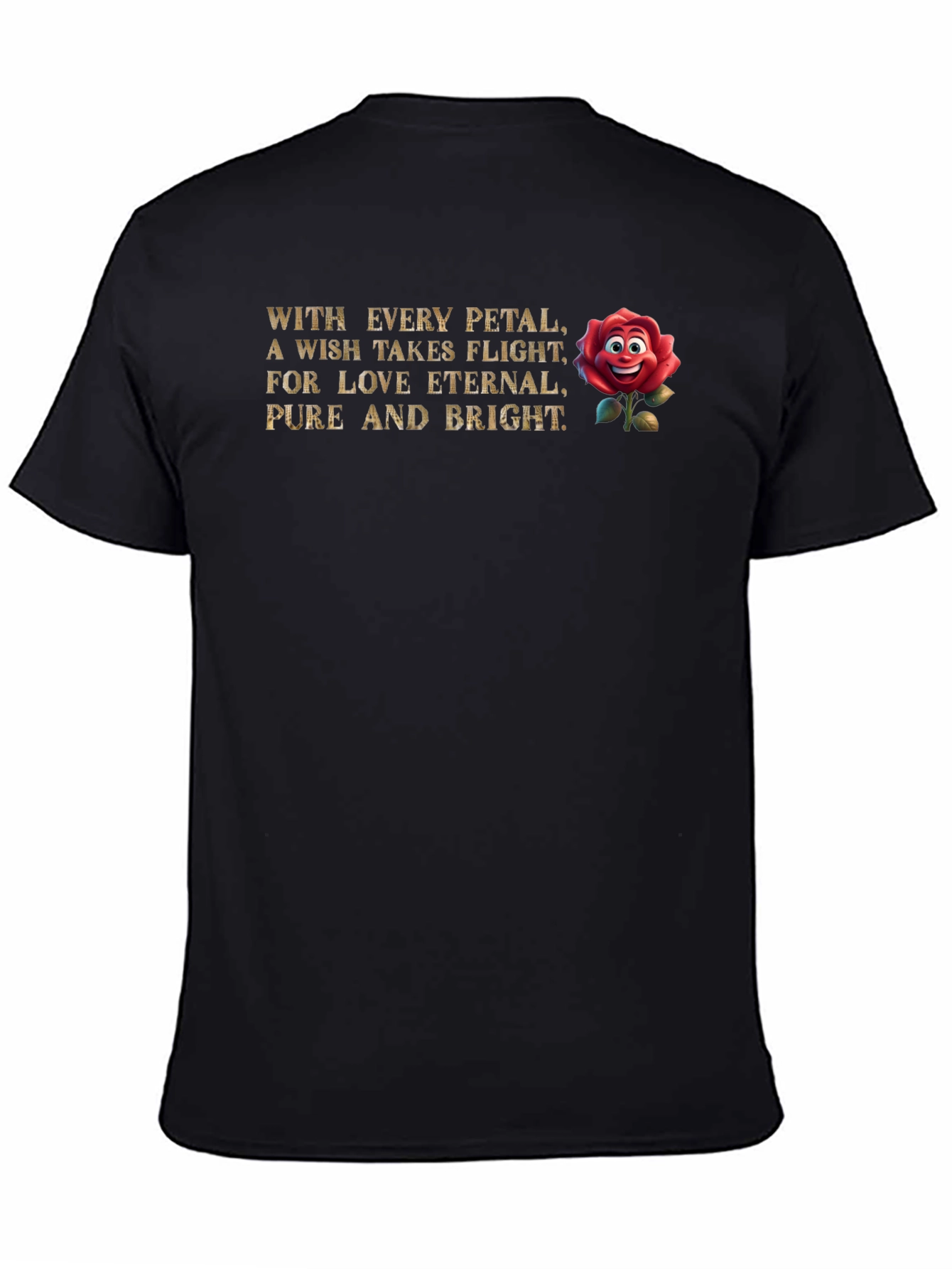 Romantic Rose Wish Graphic T-Shirt