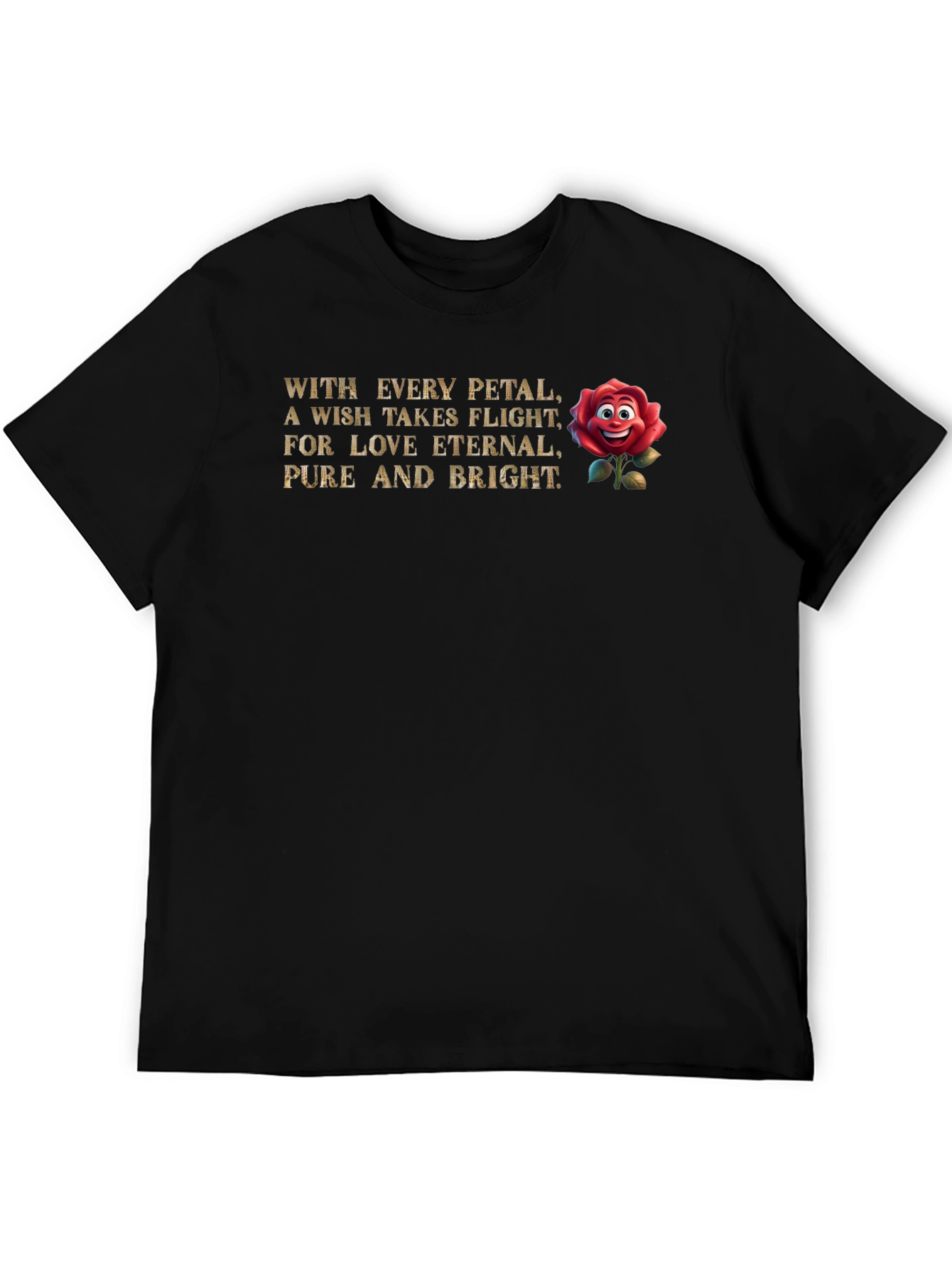 Romantic Rose Wish Graphic T-Shirt