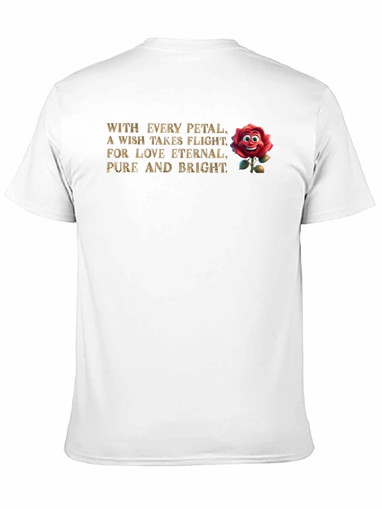 Romantic Rose Wish Graphic T-Shirt