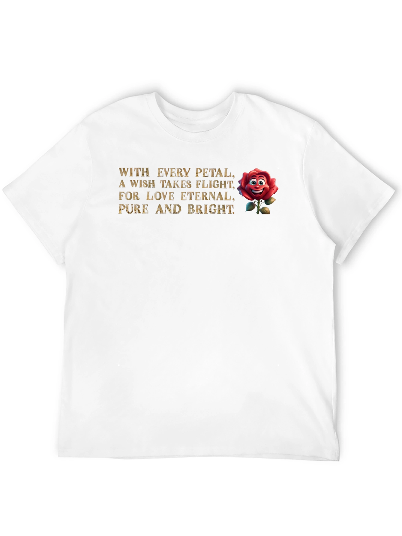 Romantic Rose Wish Graphic T-Shirt