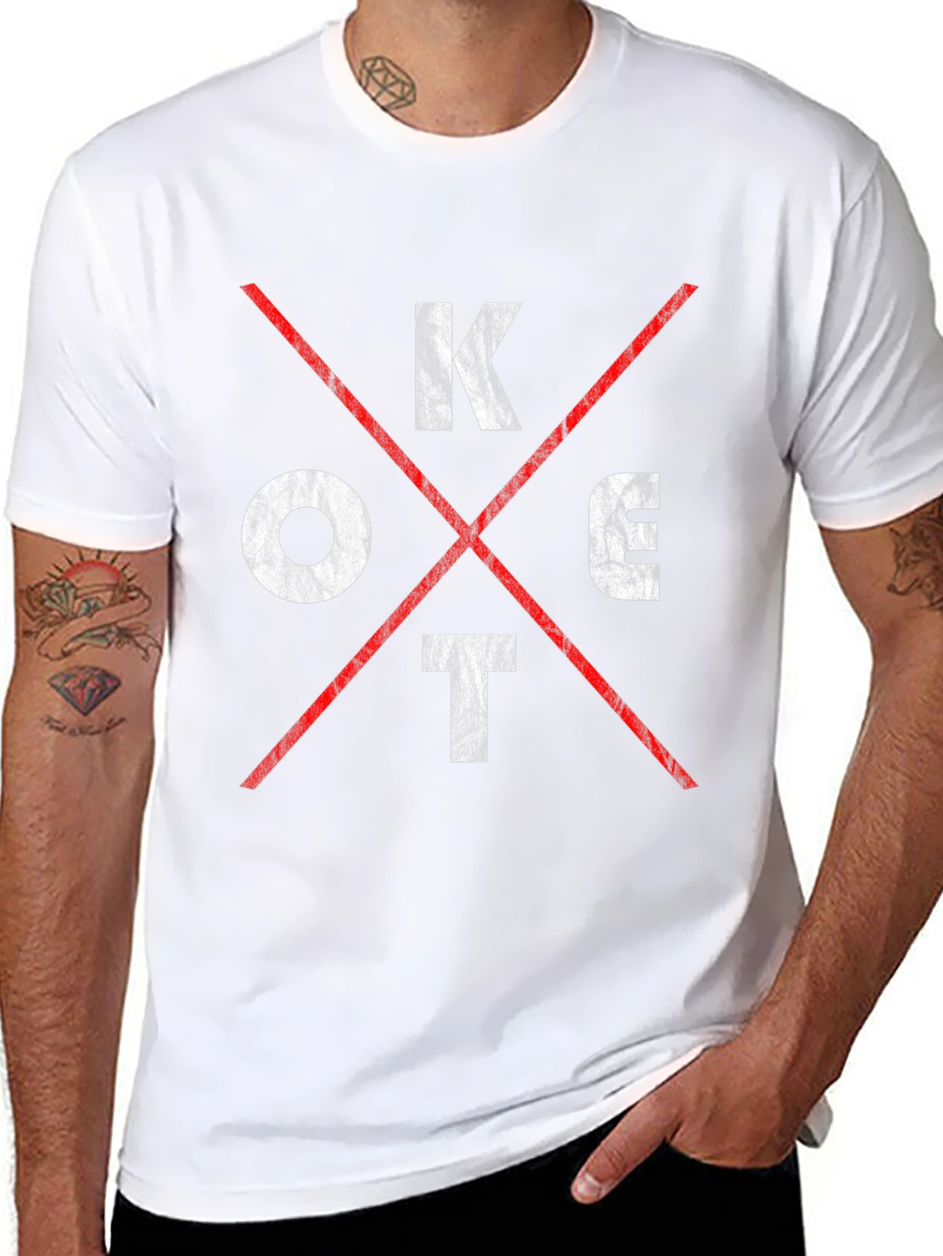 KC Tee - Distressed Graphic T-Shirt