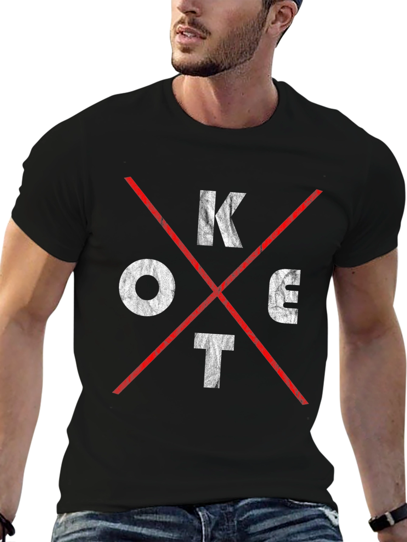 KC Tee - Distressed Graphic T-Shirt