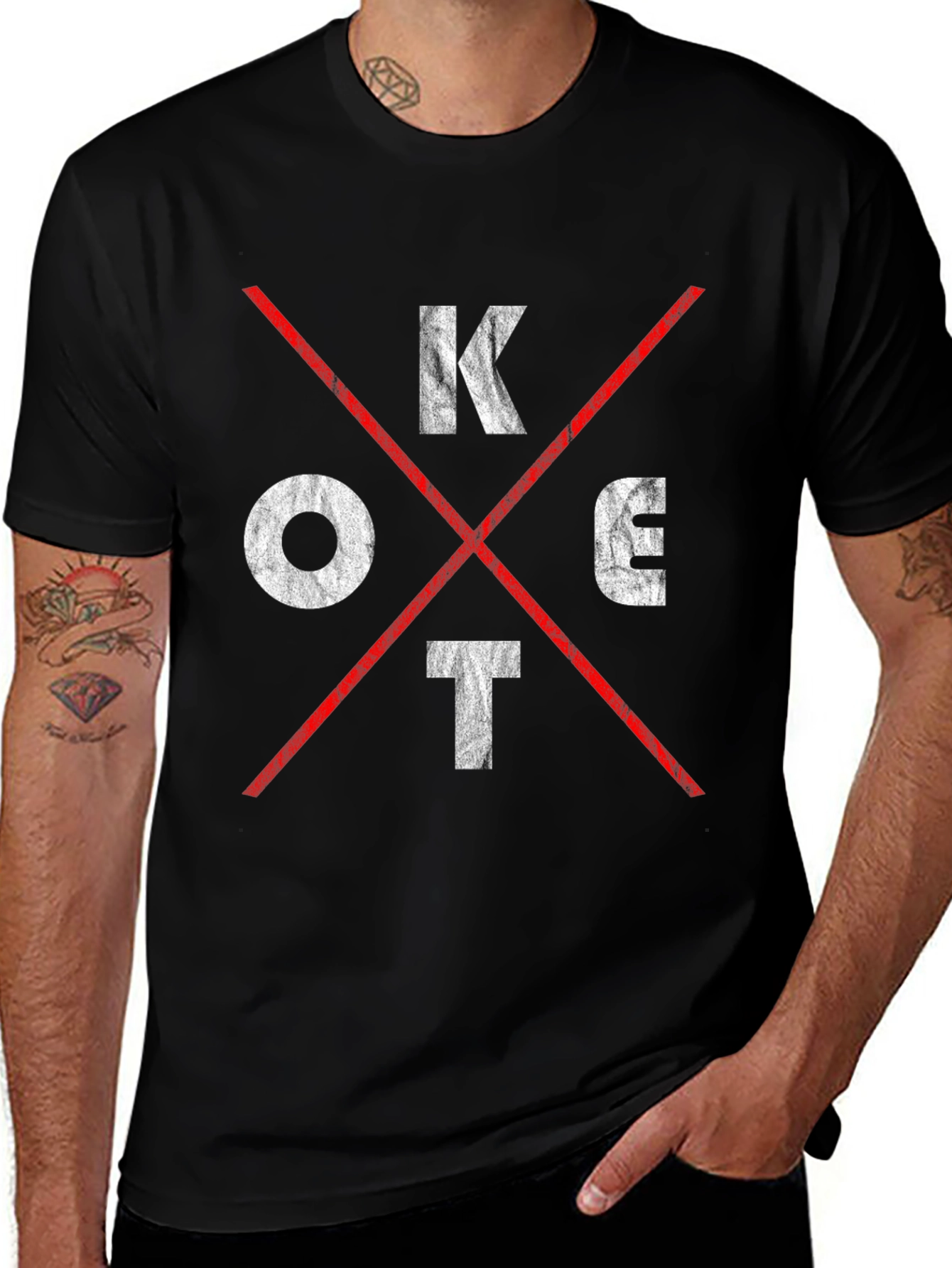 KC Tee - Distressed Graphic T-Shirt