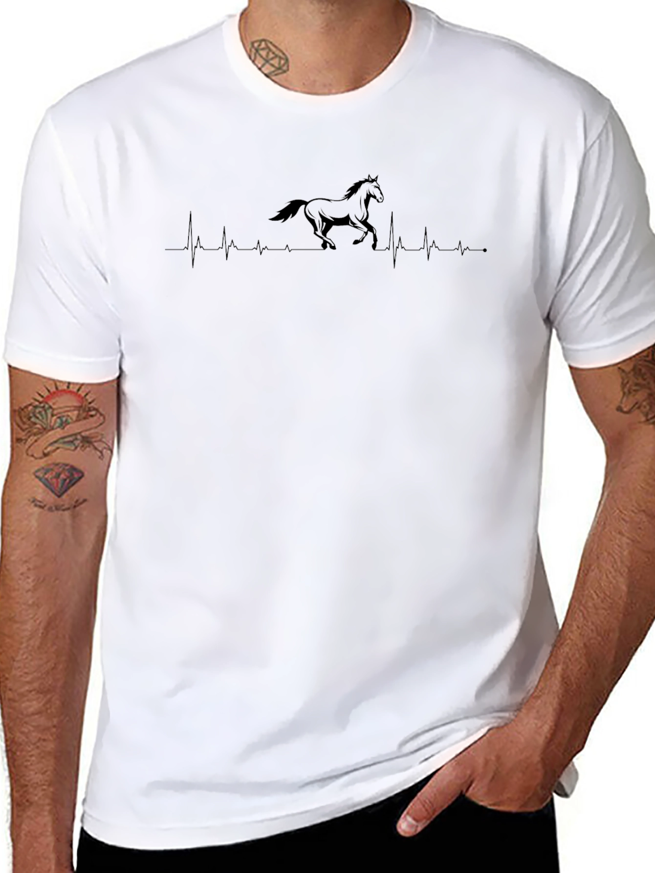 Horse Heartbeat T-Shirt - Equestrian Style
