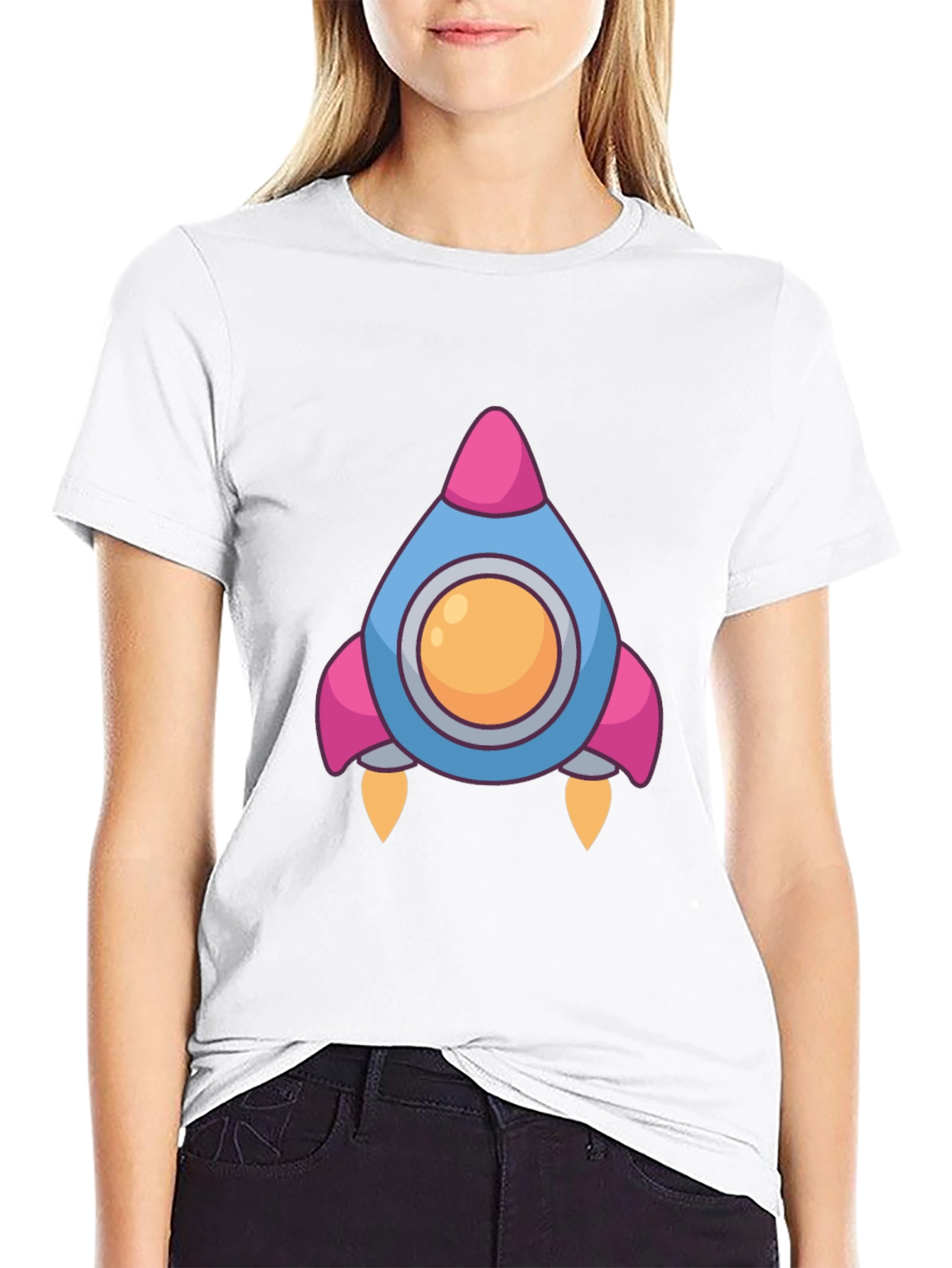 Rocket Graphic Black T-Shirt