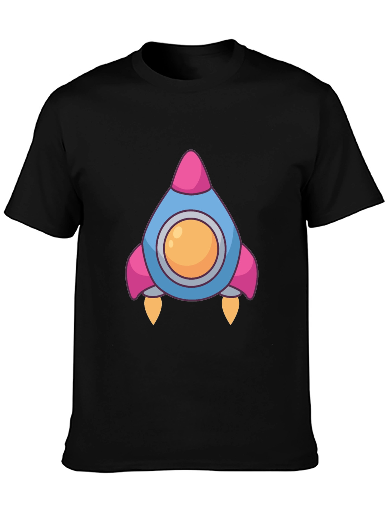 Rocket Graphic Black T-Shirt