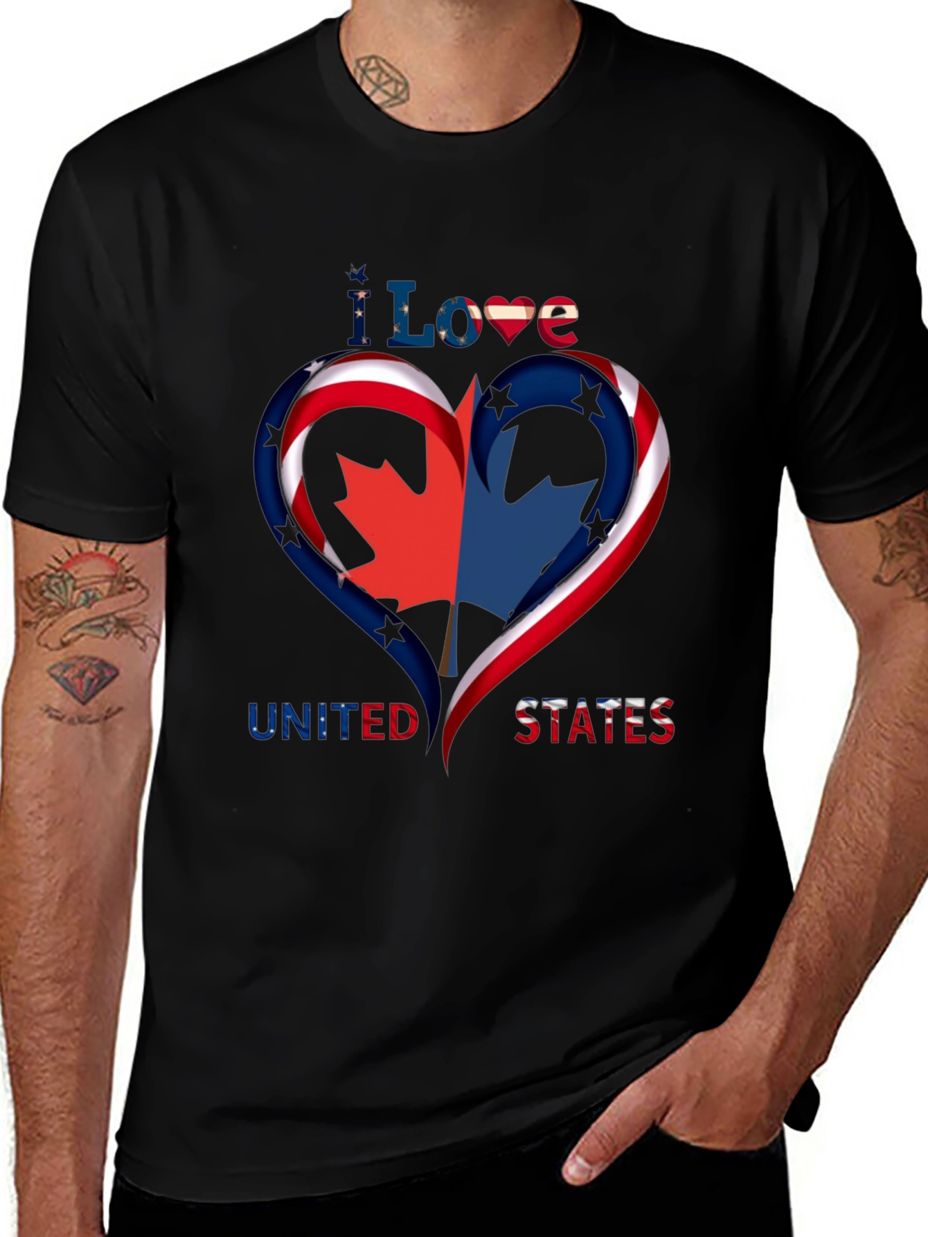 I Love United States Patriotic T-Shirt