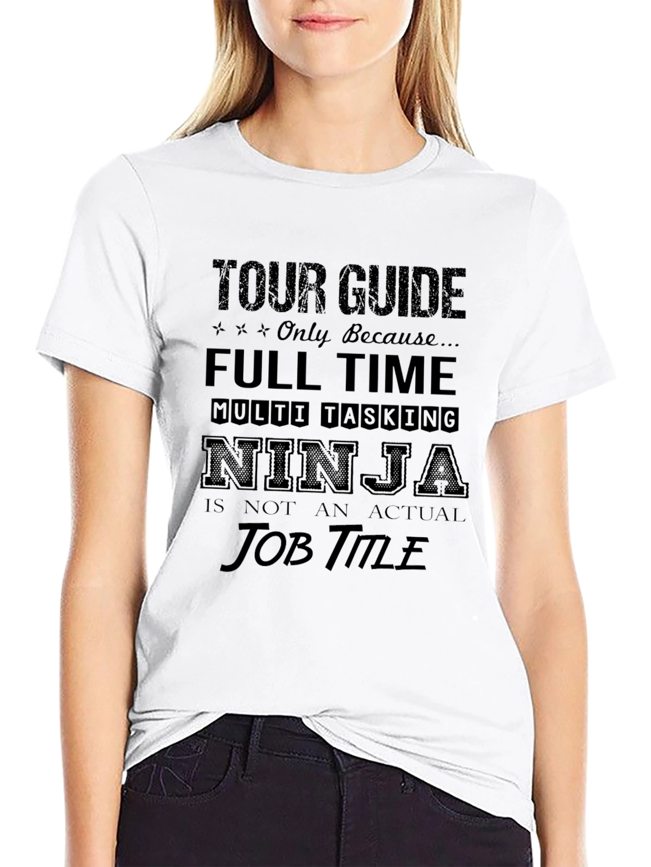 Tour Guide Ninja Black Graphic Tee