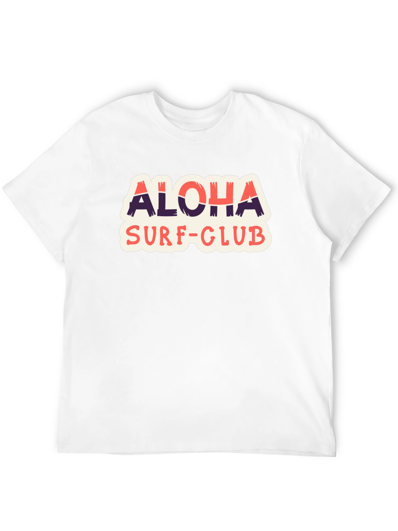 Aloha Surf Club Graphic Tee - Black Cotton T-Shirt