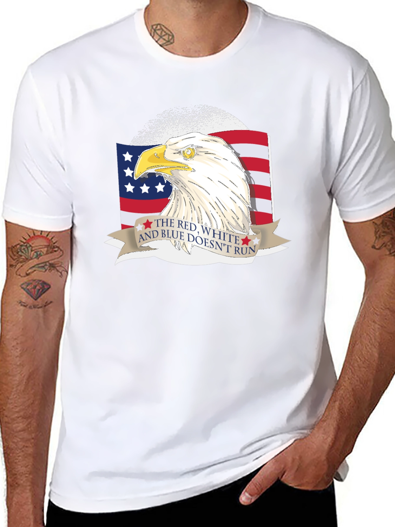 Red White & Blue Patriotic Eagle T-Shirt