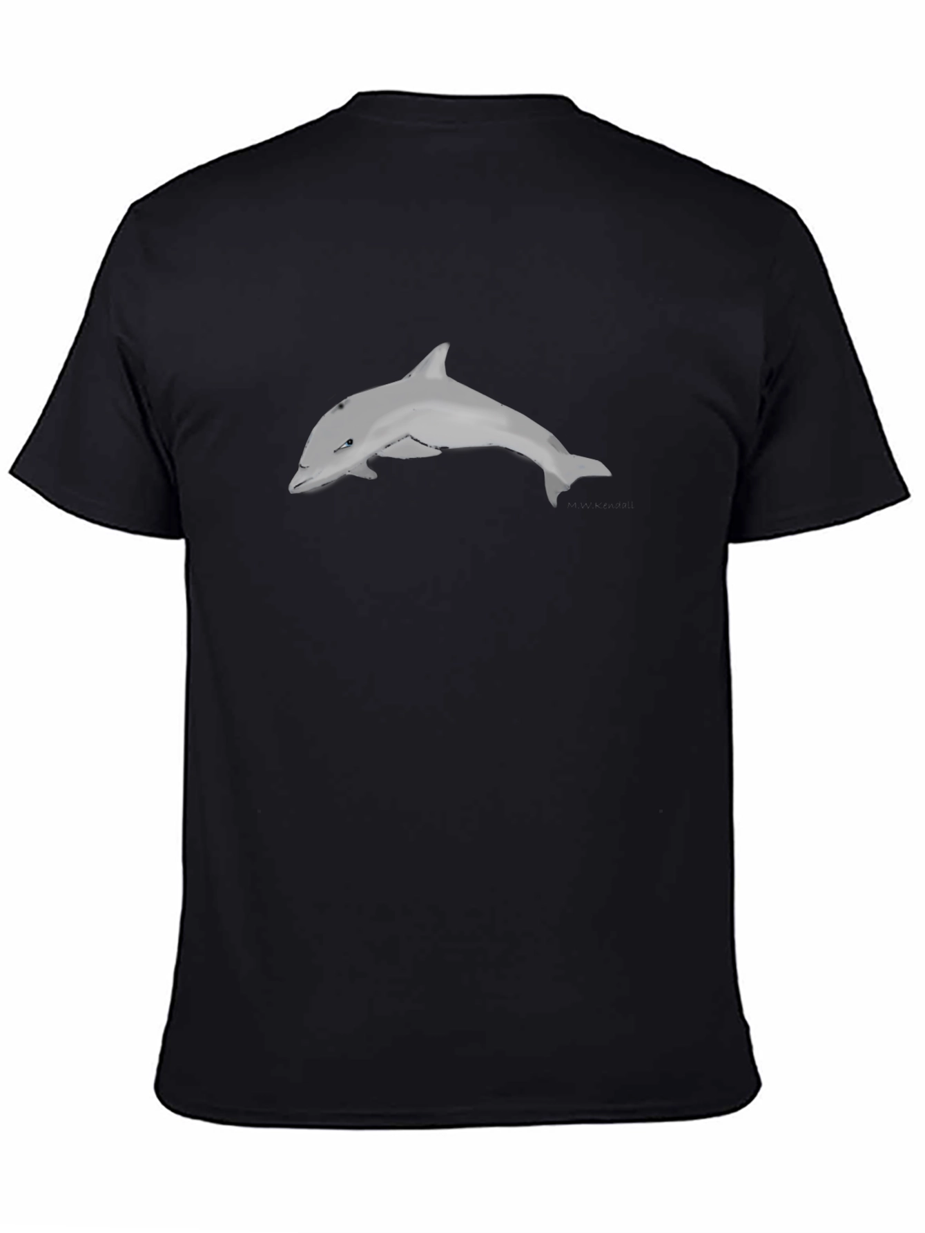 Dolphin Graphic Tee - Black Comfort Fit