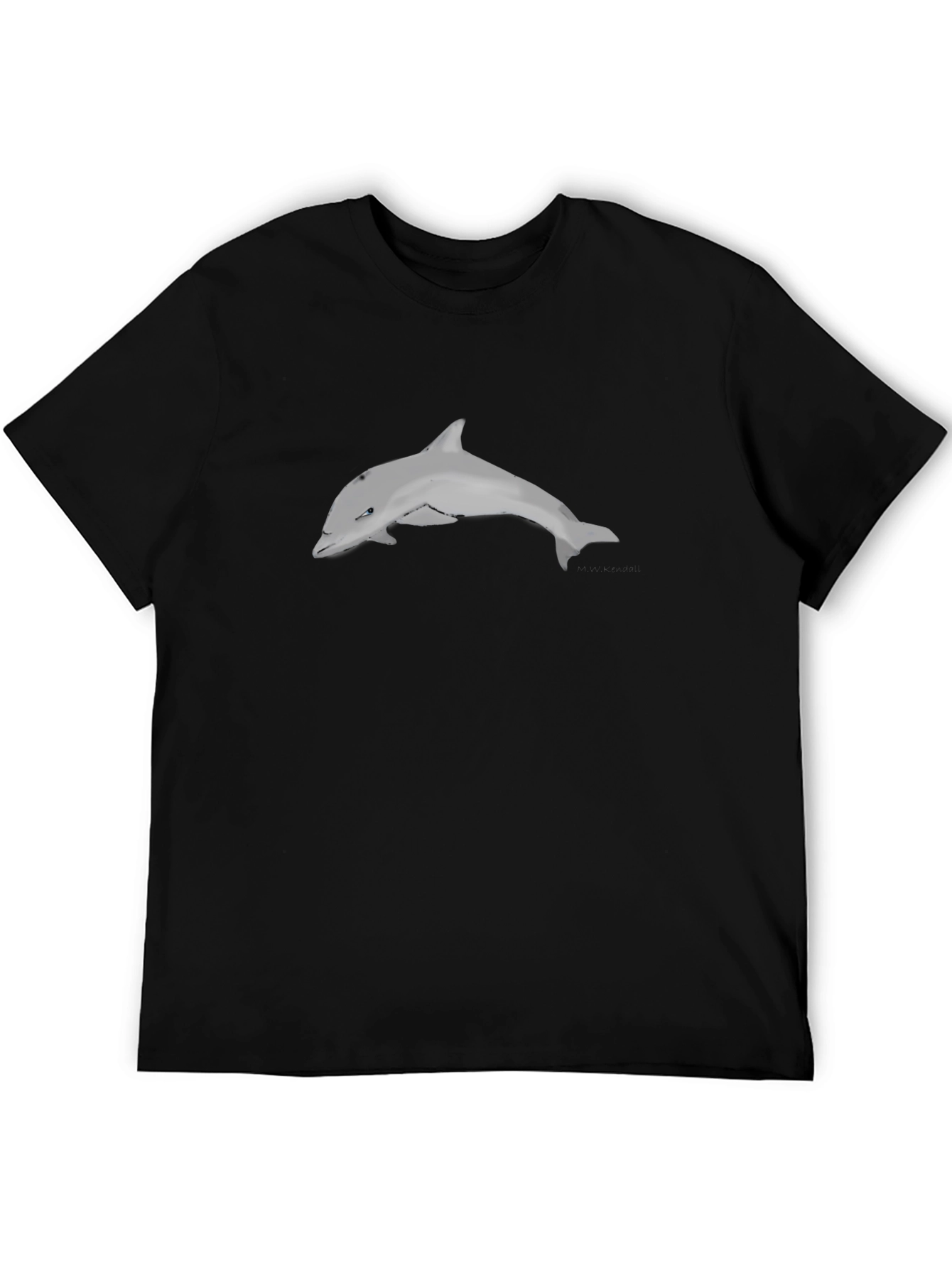 Dolphin Graphic Tee - Black Comfort Fit