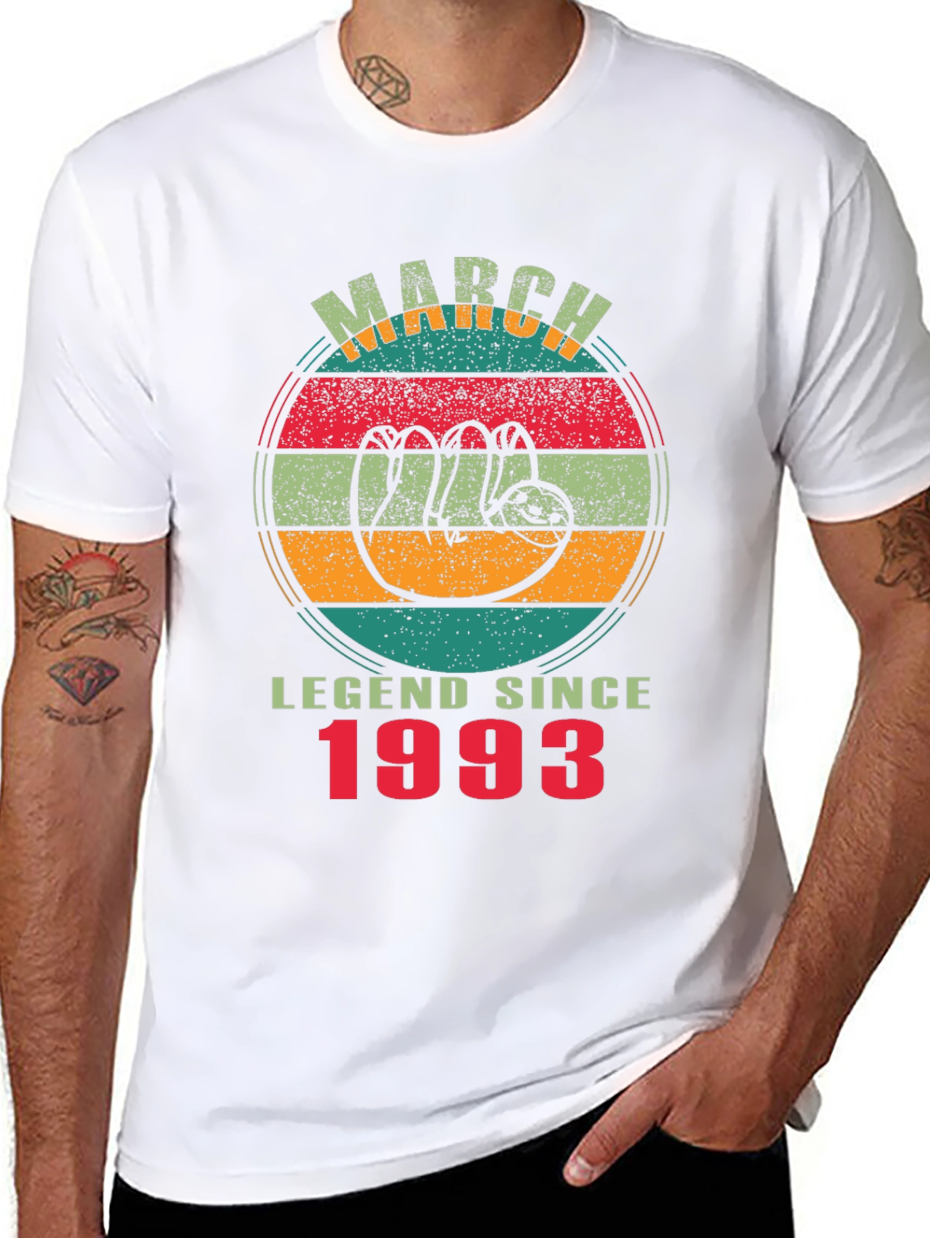 March Legend Since 1993 Sloth Graphic T-Shirt