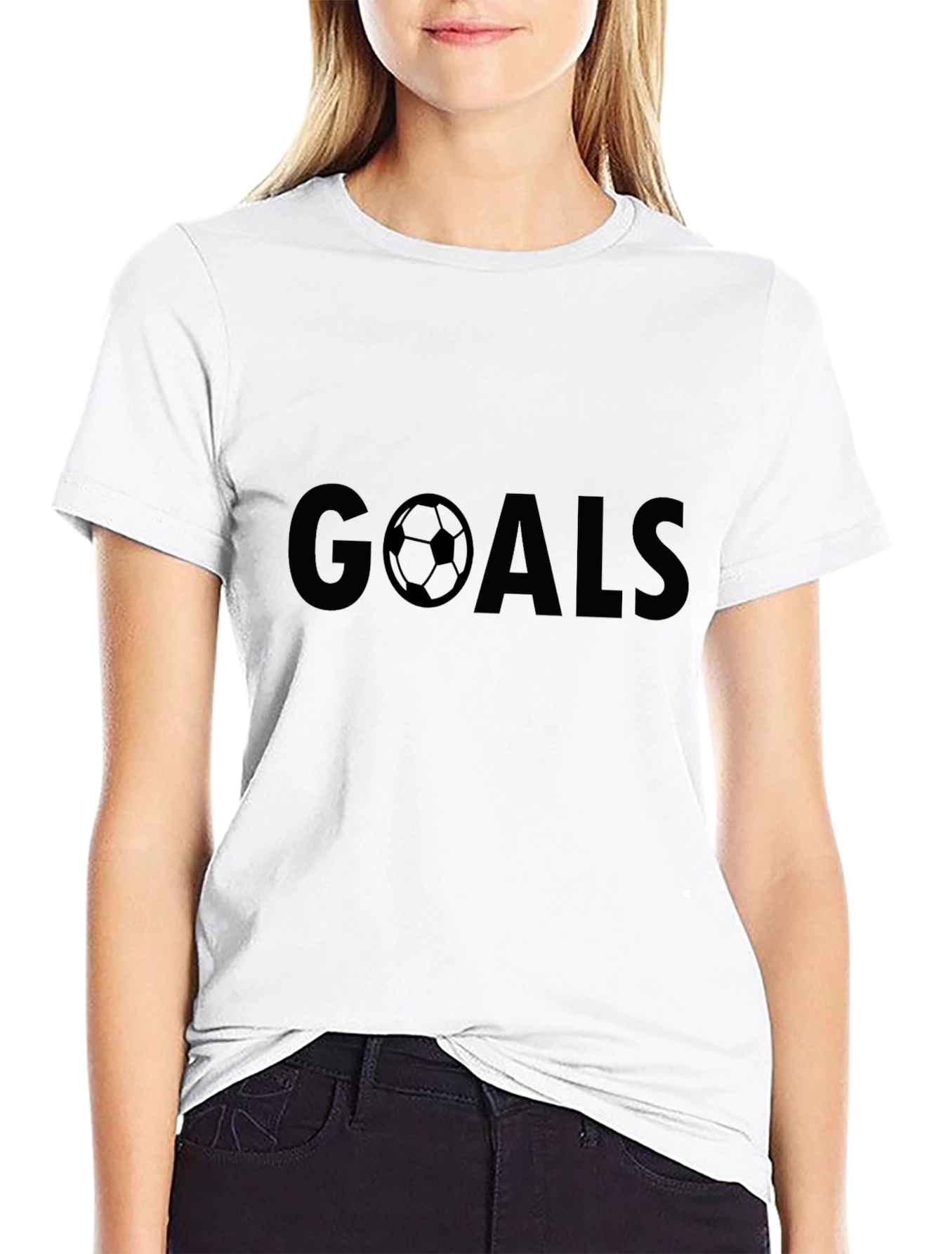 Goals Soccer Graphic T-Shirt - Black