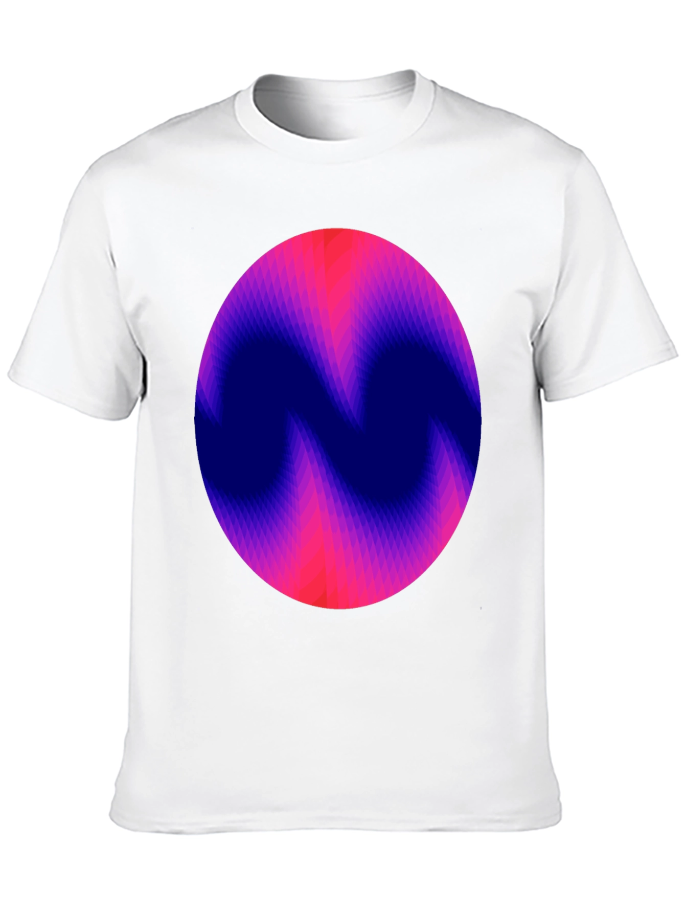 Abstract Circle Graphic Print Black T-Shirt