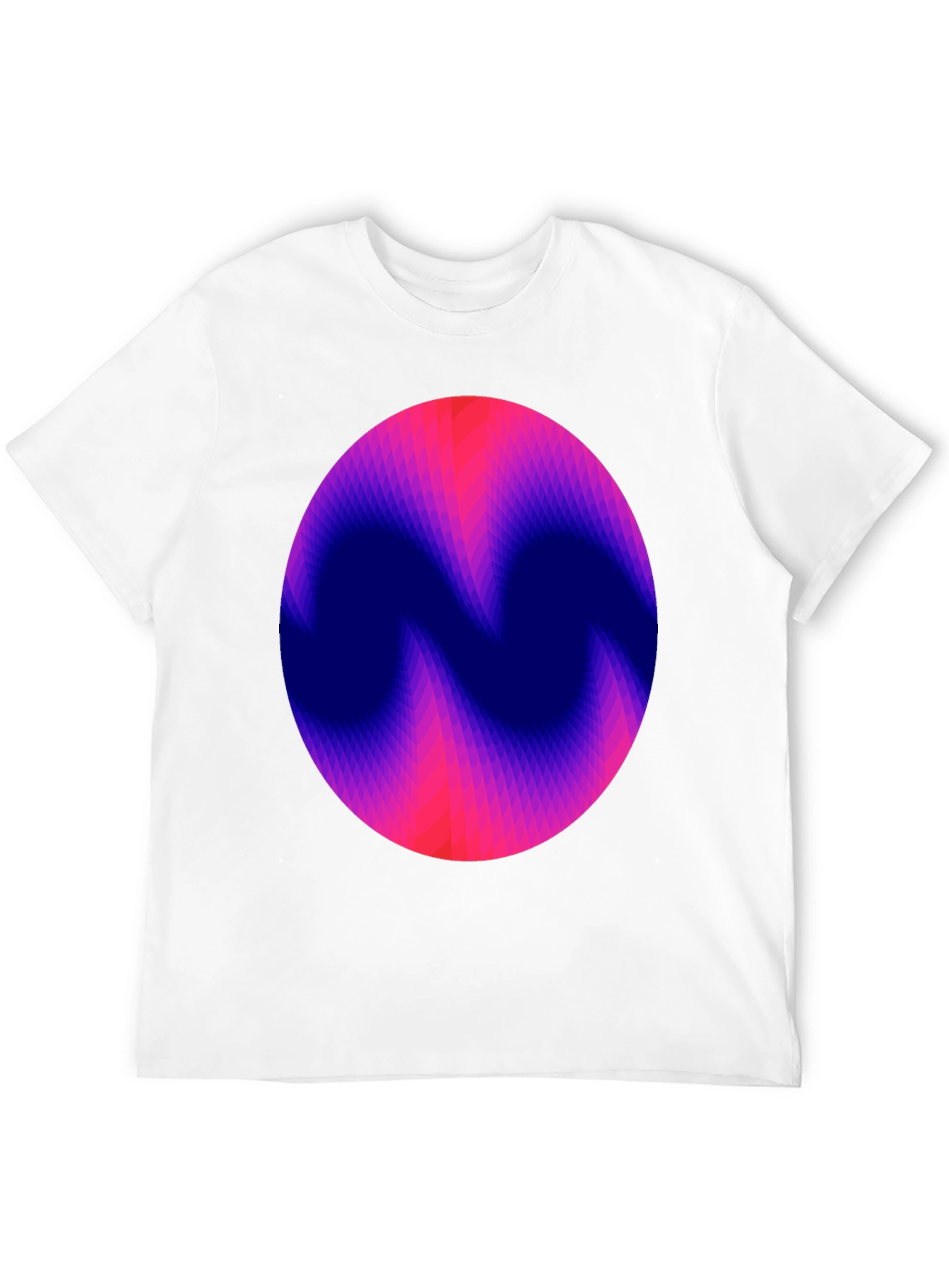 Abstract Circle Graphic Print Black T-Shirt